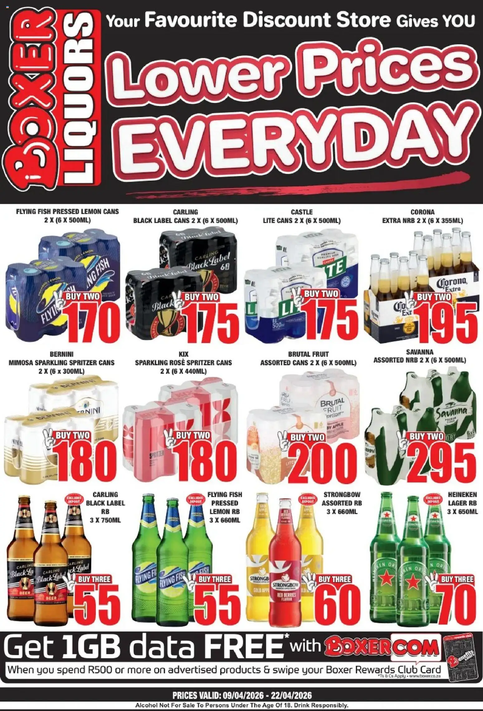 New Boxer catalogue – valid from 09.04.2026 | Page: 1 | Products: Data, Beer, Fish, Lemon
