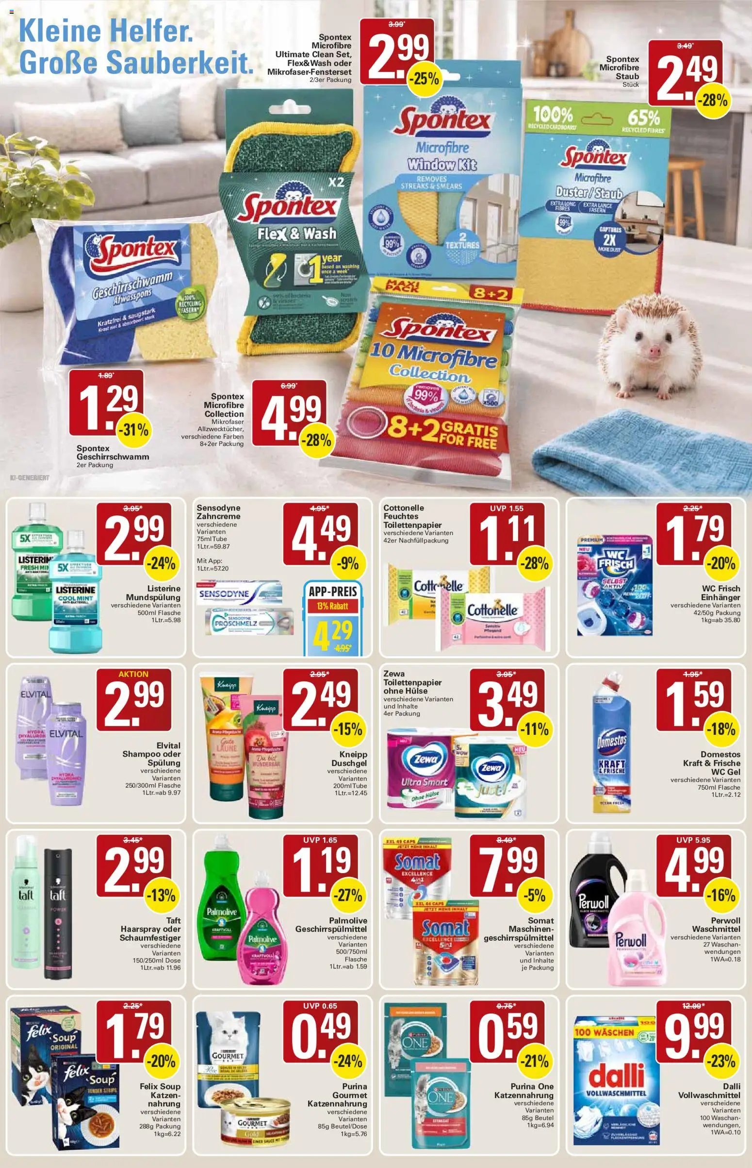 WEZ Prospekt – gültig ab 21.09.2026 | Seite: 15 | Produkte: Purina one, Zewa, Spülung, Wc frisch