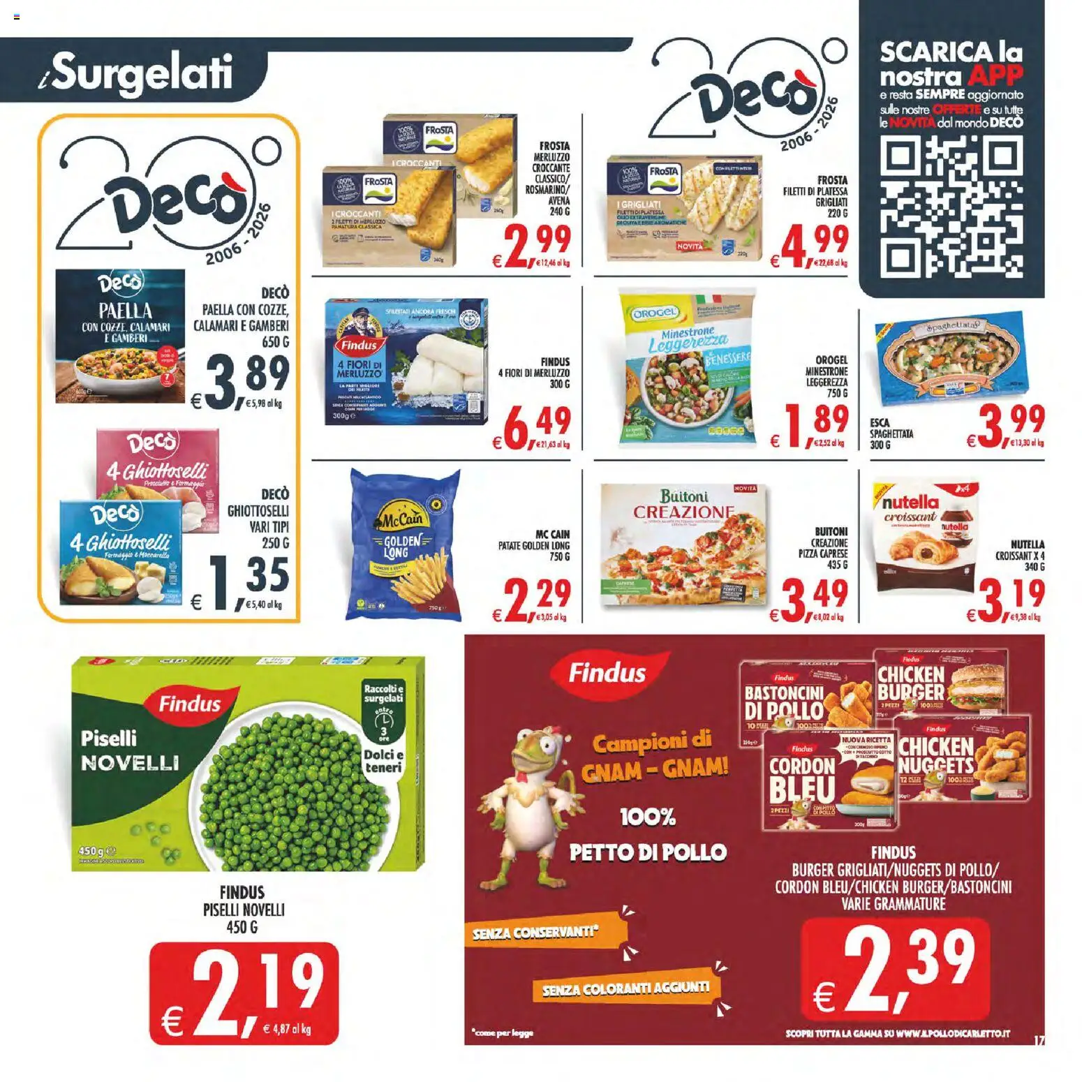 Volantino Decò del 19.05.2026 | Pagina: 21 | Prodotti: Minestrone, Gamberi, Prosciutto, Nutella
