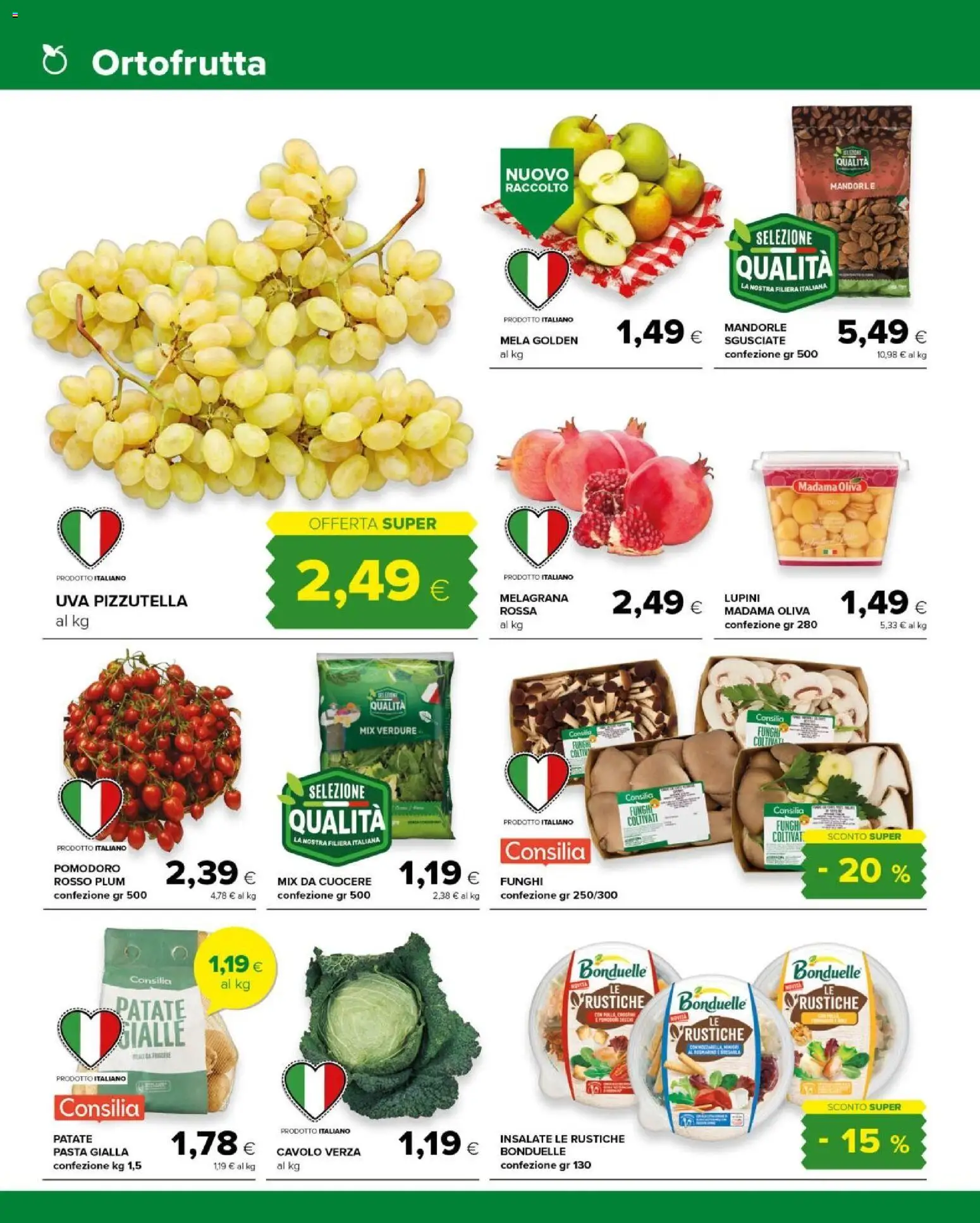 Volantino Tigre del 28/09/2026 | Pagina: 2 | Prodotti: Lupini, Pomodoro, Pasta, Funghi