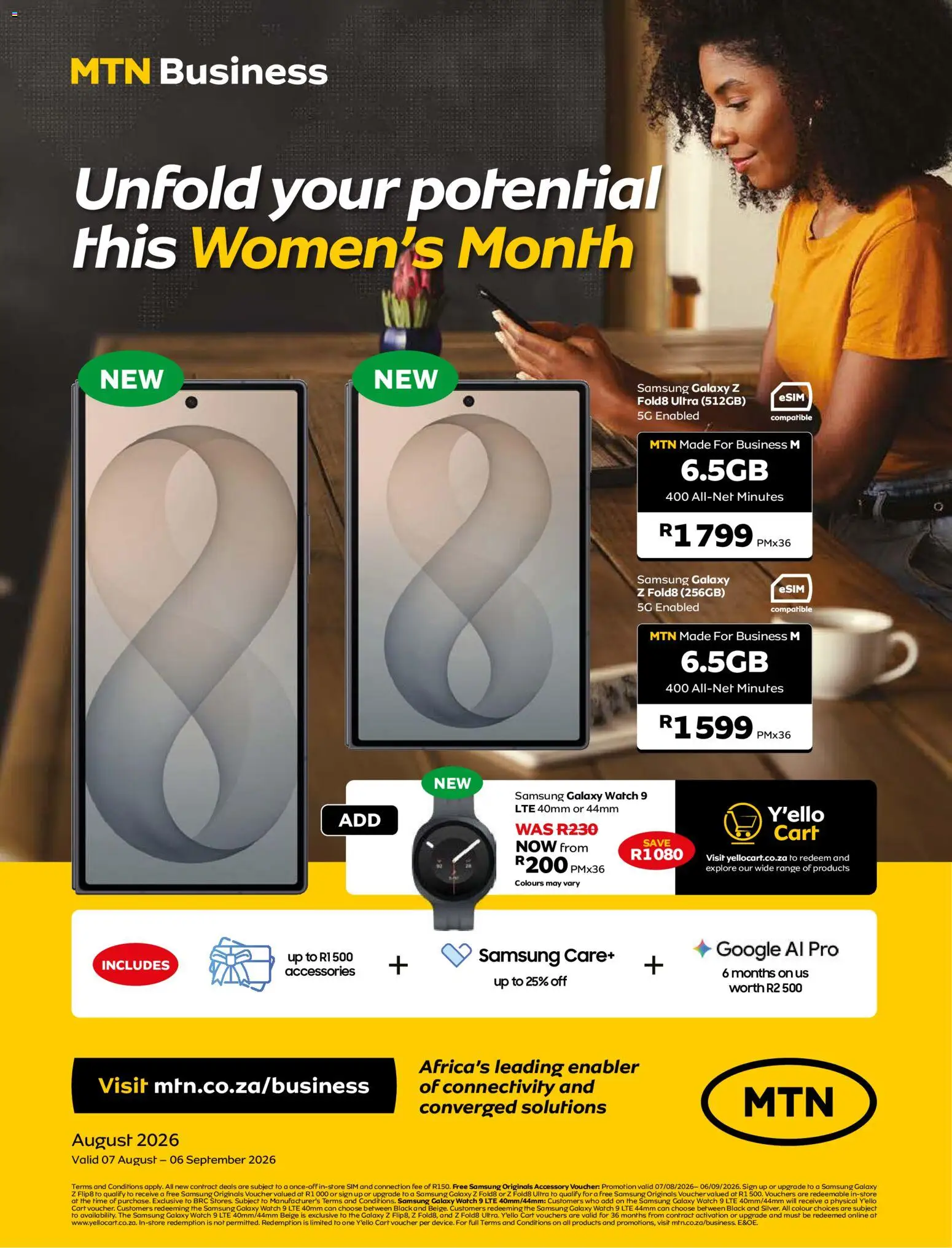 New MTN catalogue – valid from 07/08/2026 | Page: 1 | Products: Sim, Watch