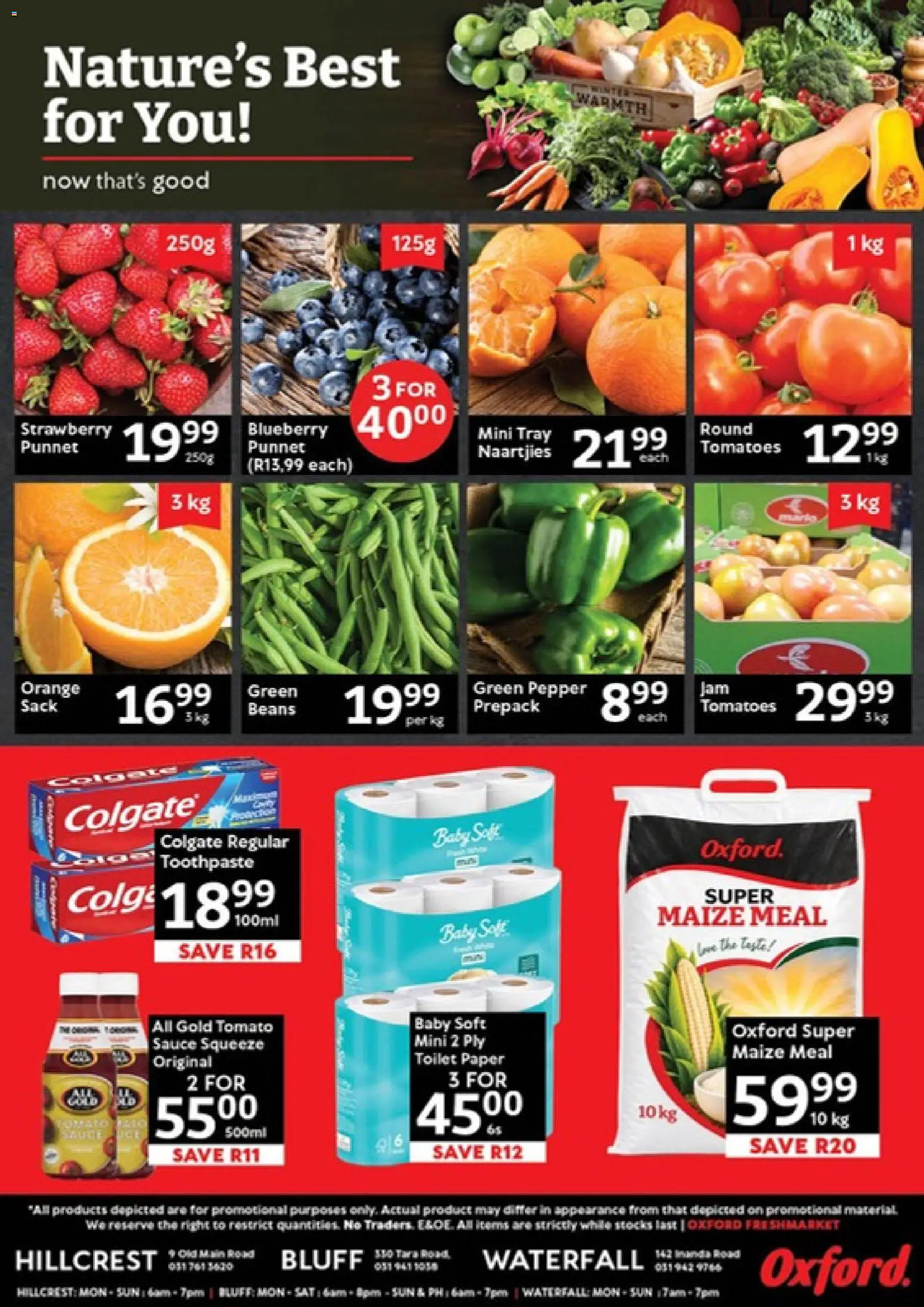 New Oxford Freshmarket catalogue – valid from 08/08/2026 | Page: 2 | Products: Beans, Tray, Toothpaste, Paper