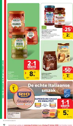 Set tonijn in olijfolie Rio Mare, Rio Mare 2 x (2 x 65 g) - Voorbeeld van een folder van Carrefour, geldig van 14/10/2026 | Pagina: 12