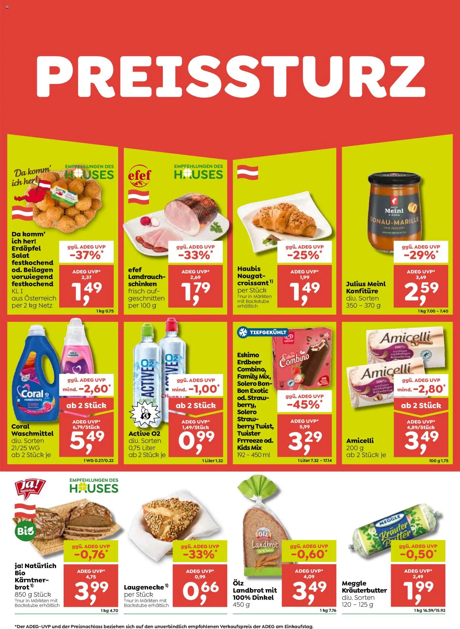ADEG Flugblatt gültig ab 13.08.2026 | Seite: 2 | Produkte: Salat, Brot, Schinken, Waschmittel
