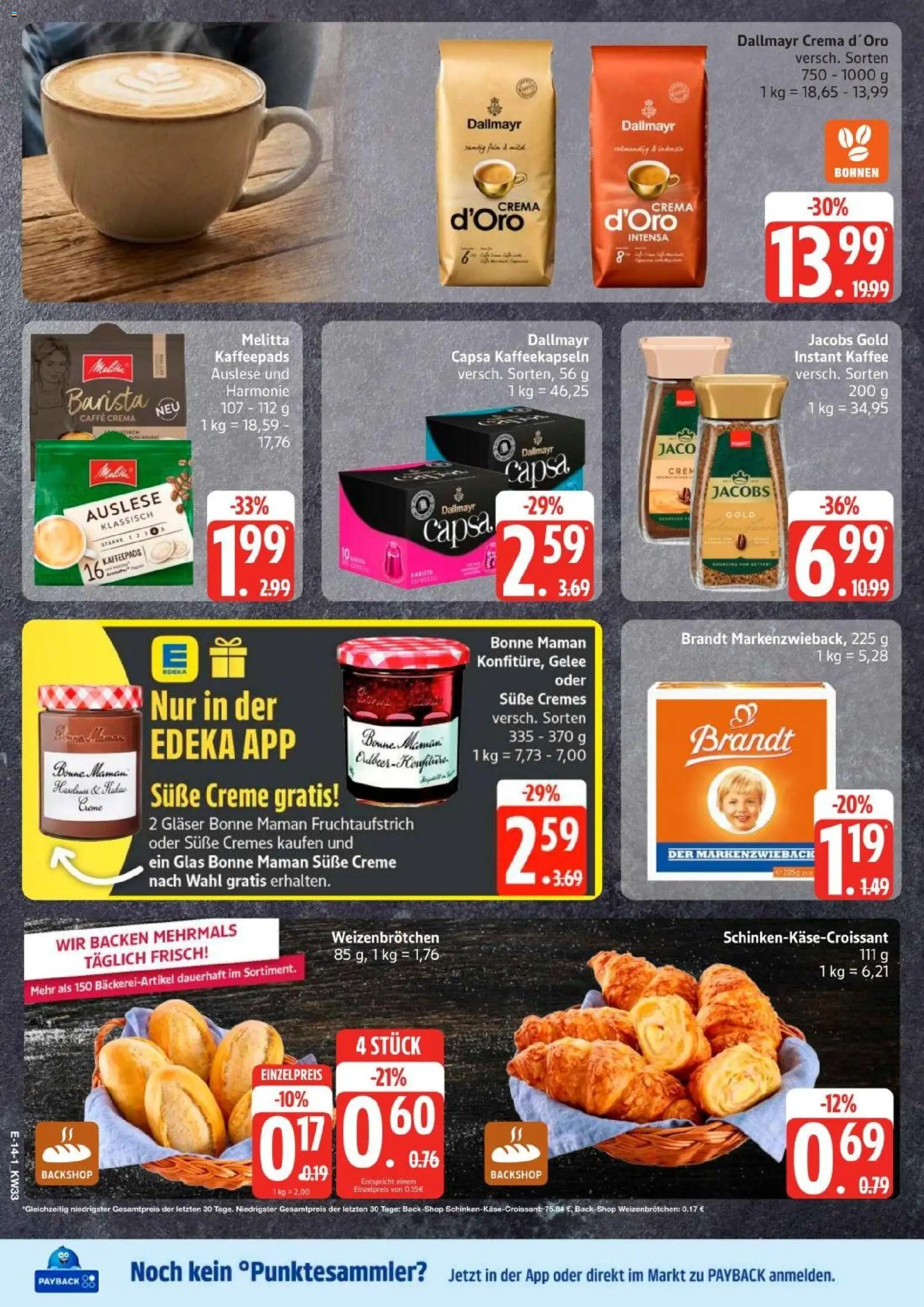 Edeka Prospekt Hamburg – gültig ab 10.08.2026 | Seite: 18 | Produkte: Melitta, Kaffee, Creme, Dallmayr