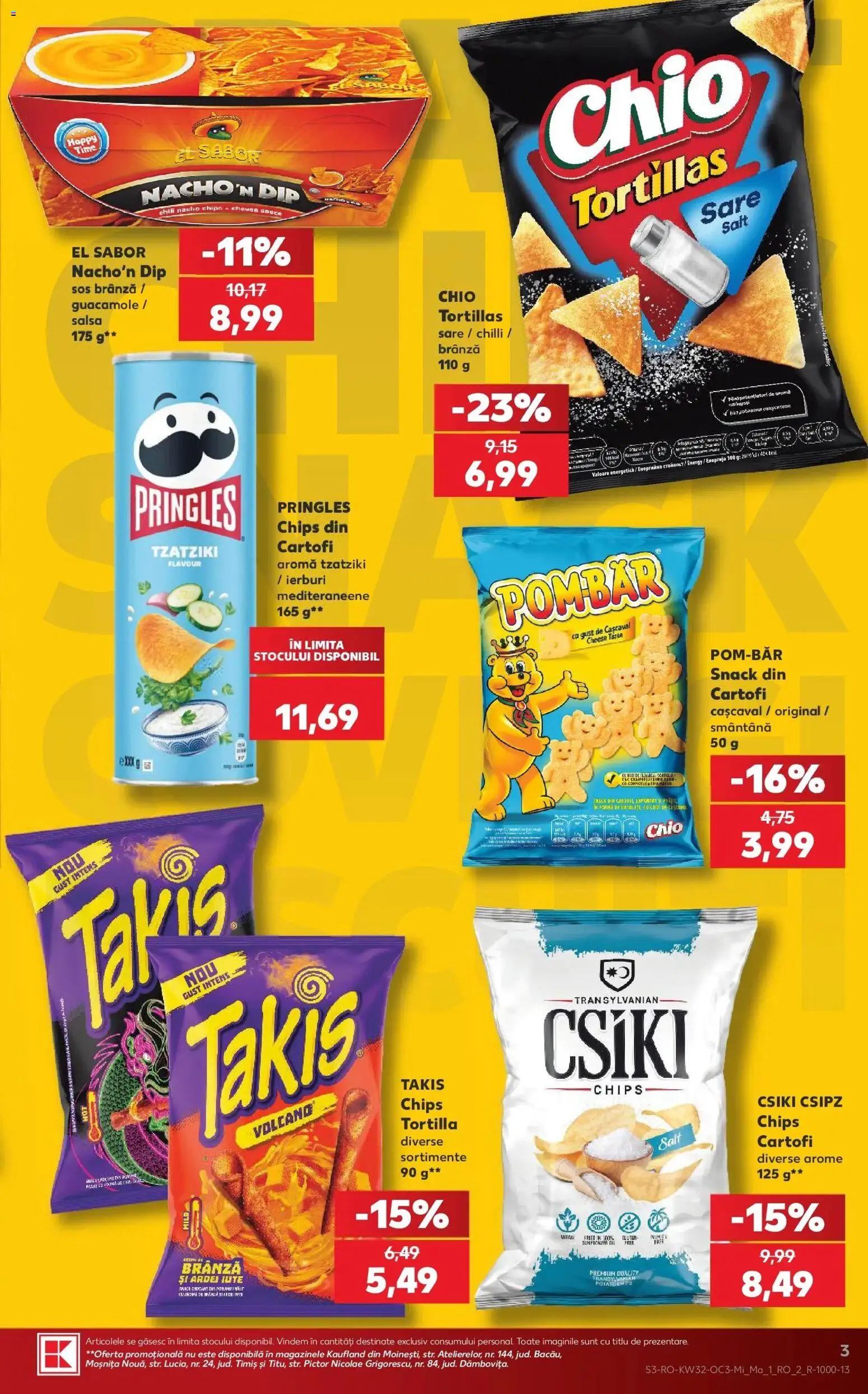 Noul catalog Kaufland – valabil de la 05.08.2026 | Pagină: 3 | Produse: Chilli, Cașcaval, Brânză, Cartofi