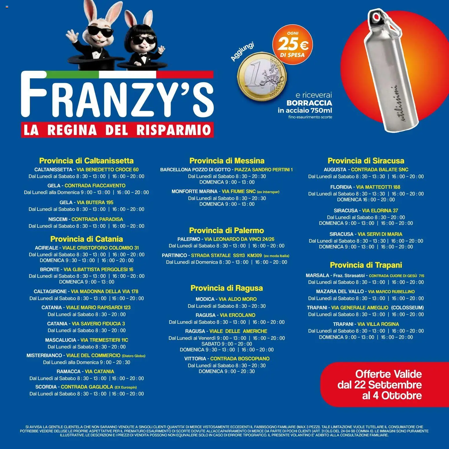 Volantino Franzy's del 22/09/2026 | Pagina: 16
