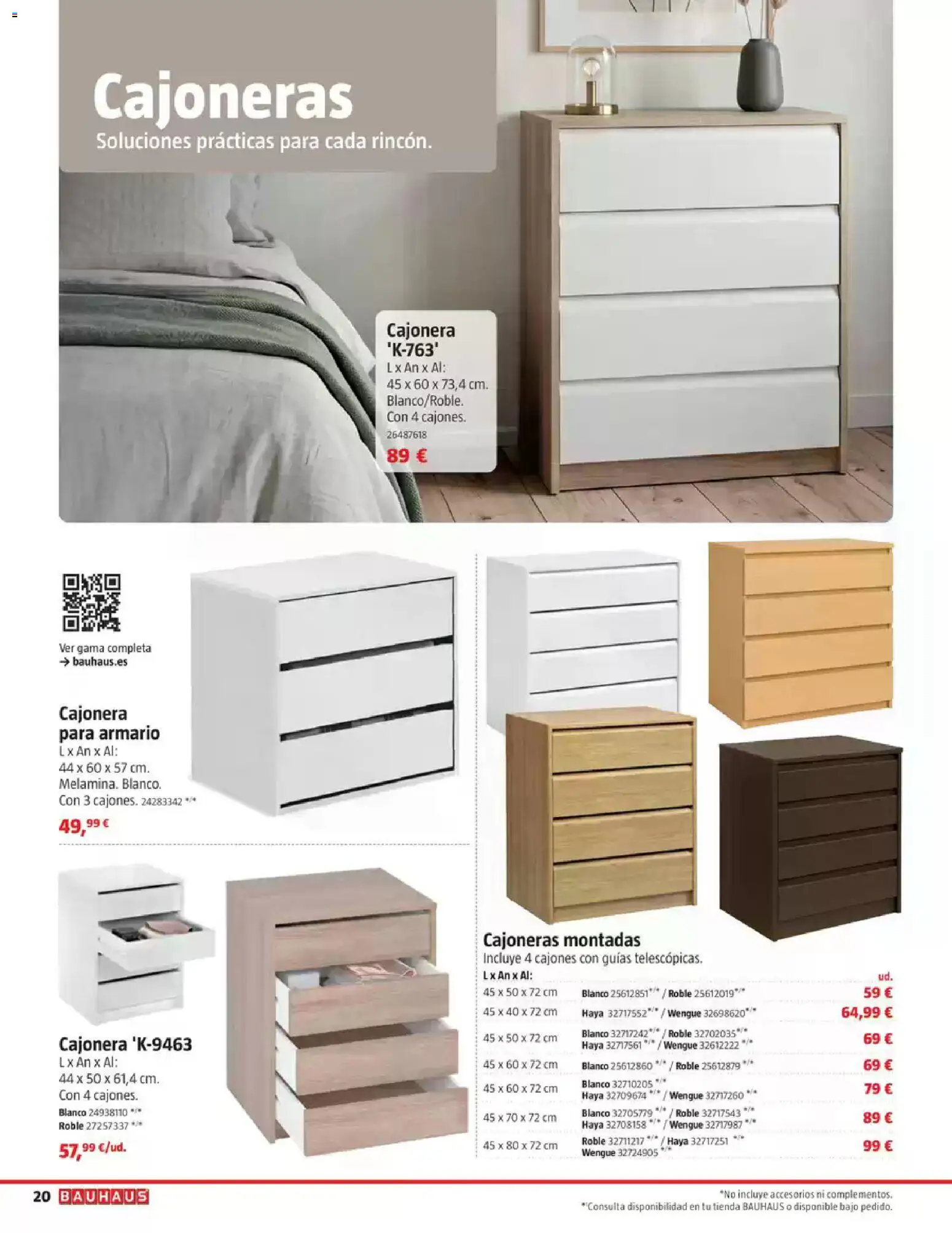 Bauhaus Ordenación │ válido desde el 18/08/2026 | Página: 20 | Productos: Cajonera, Armario