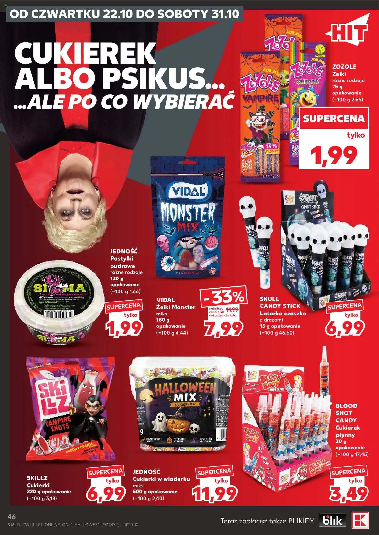 Kaufland gazetka od 22.10.2026 | Strona: 46 | Produkty: Żelki, Cukierki, Pastylki pudrowe
