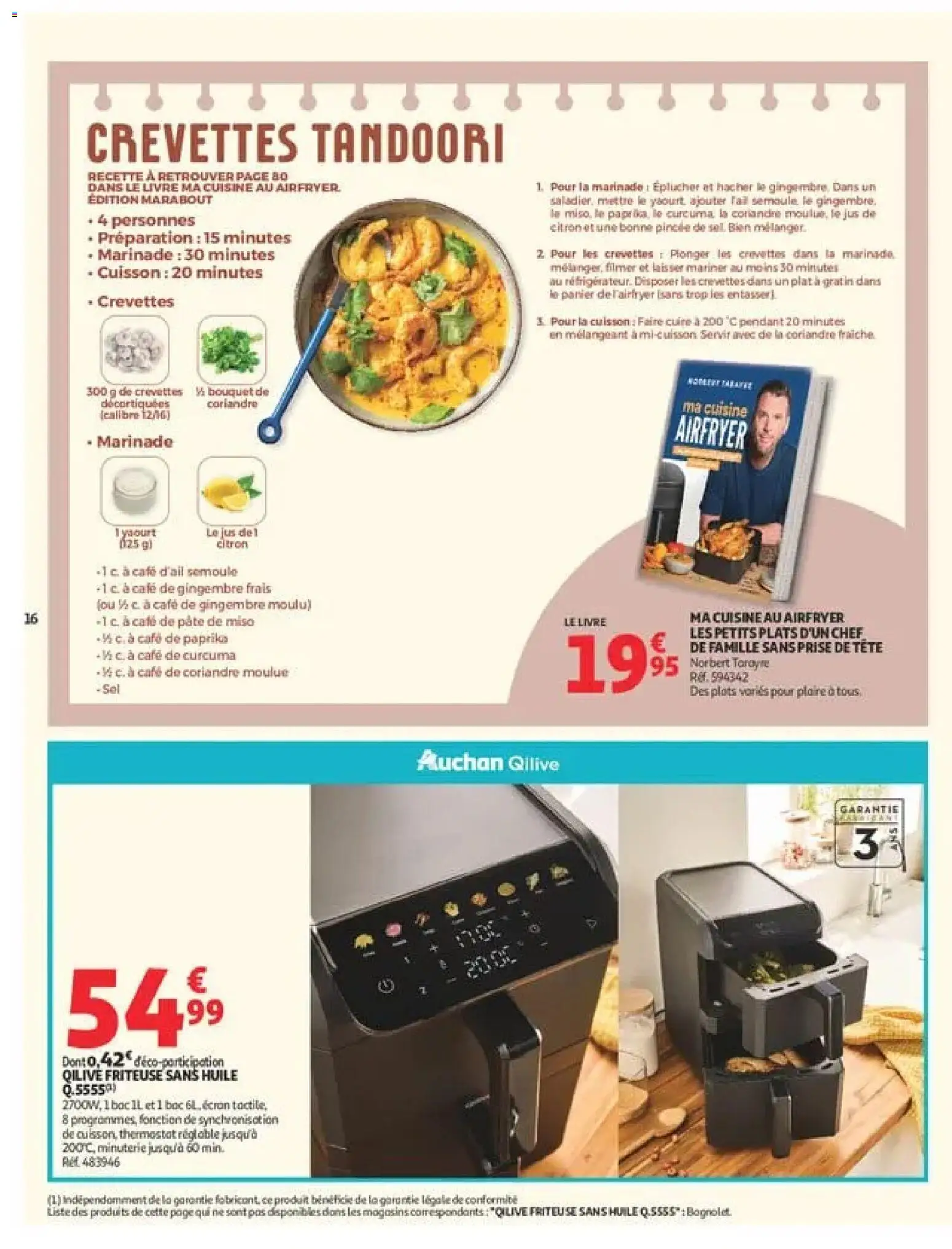 {H1} | Page: 16 | Produits: Air fryer, Semoule, Gingembre, Pâte