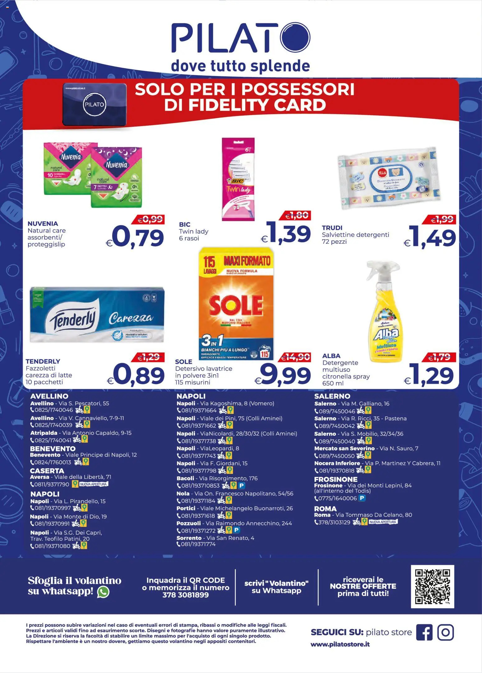 Volantino Pilato del 21/07/2026 | Pagina: 8 | Prodotti: Detergente, Fazzoletti, Citronella, Lavatrice