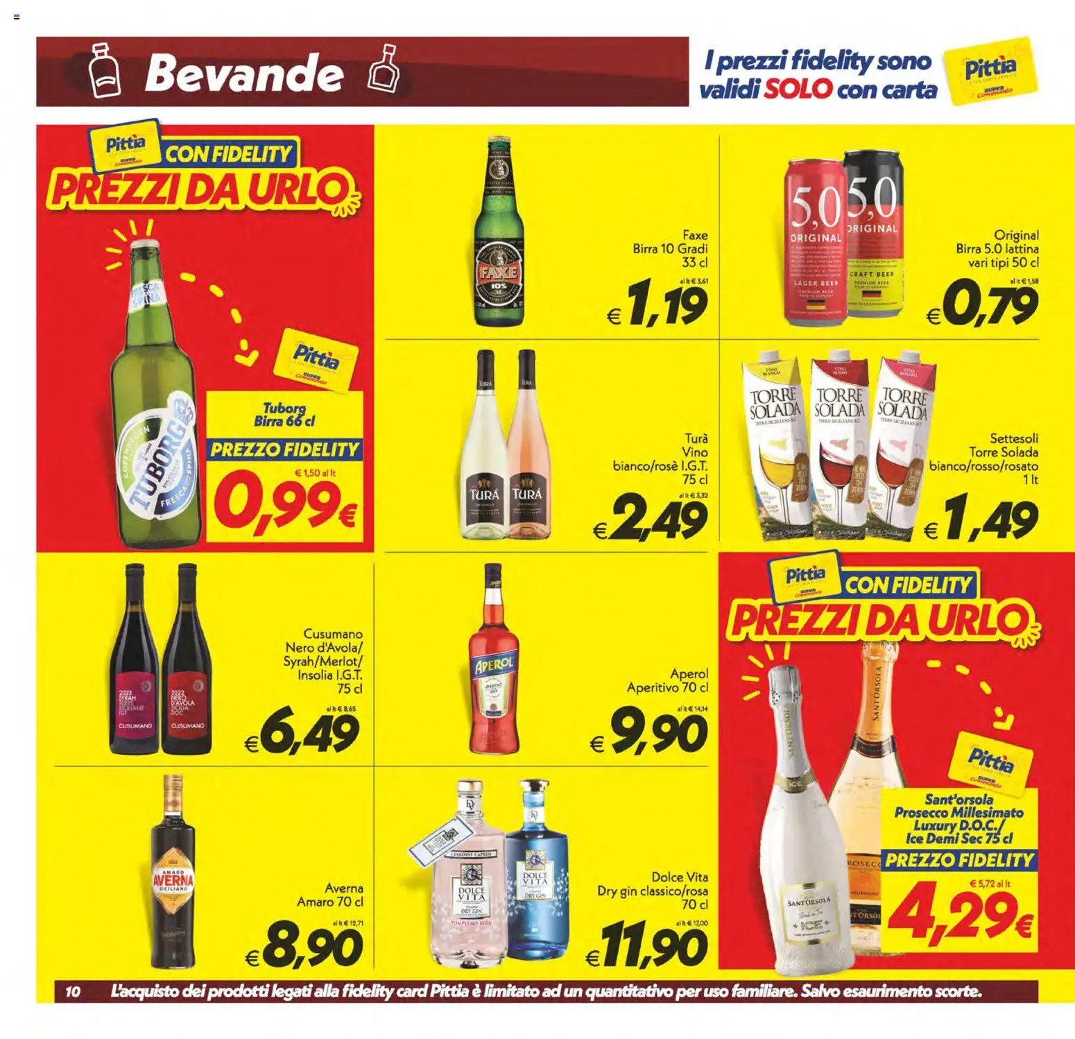 Volantino SuperConveniente del 10/07/2026 | Pagina: 10 | Prodotti: Gin, Pompelmo, Vino, Amaro