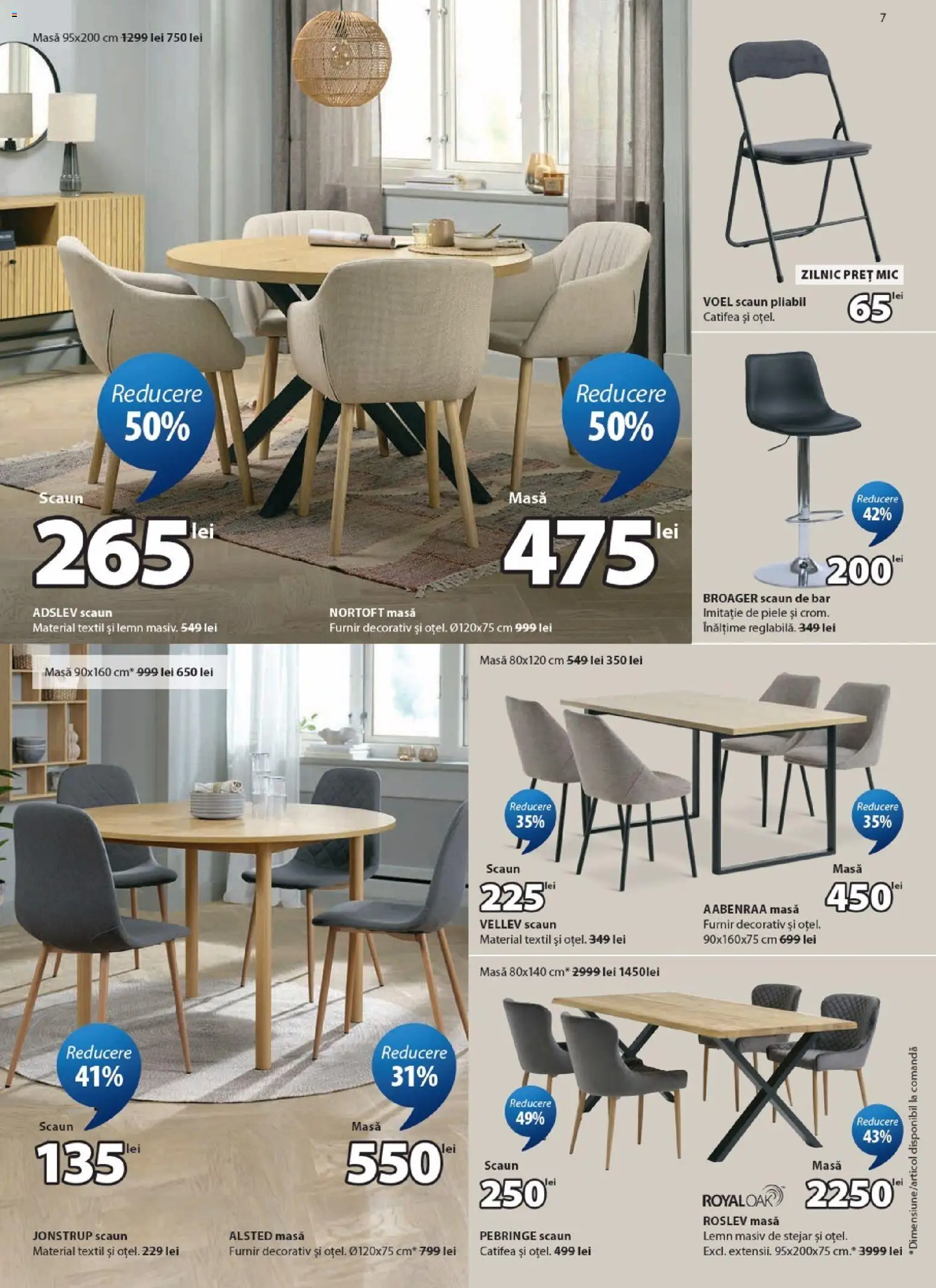 Noul catalog JYSK – valabil de la 27.05.2026 | Pagină: 7 | Produse: Masă, Scaun, Scaun de bar