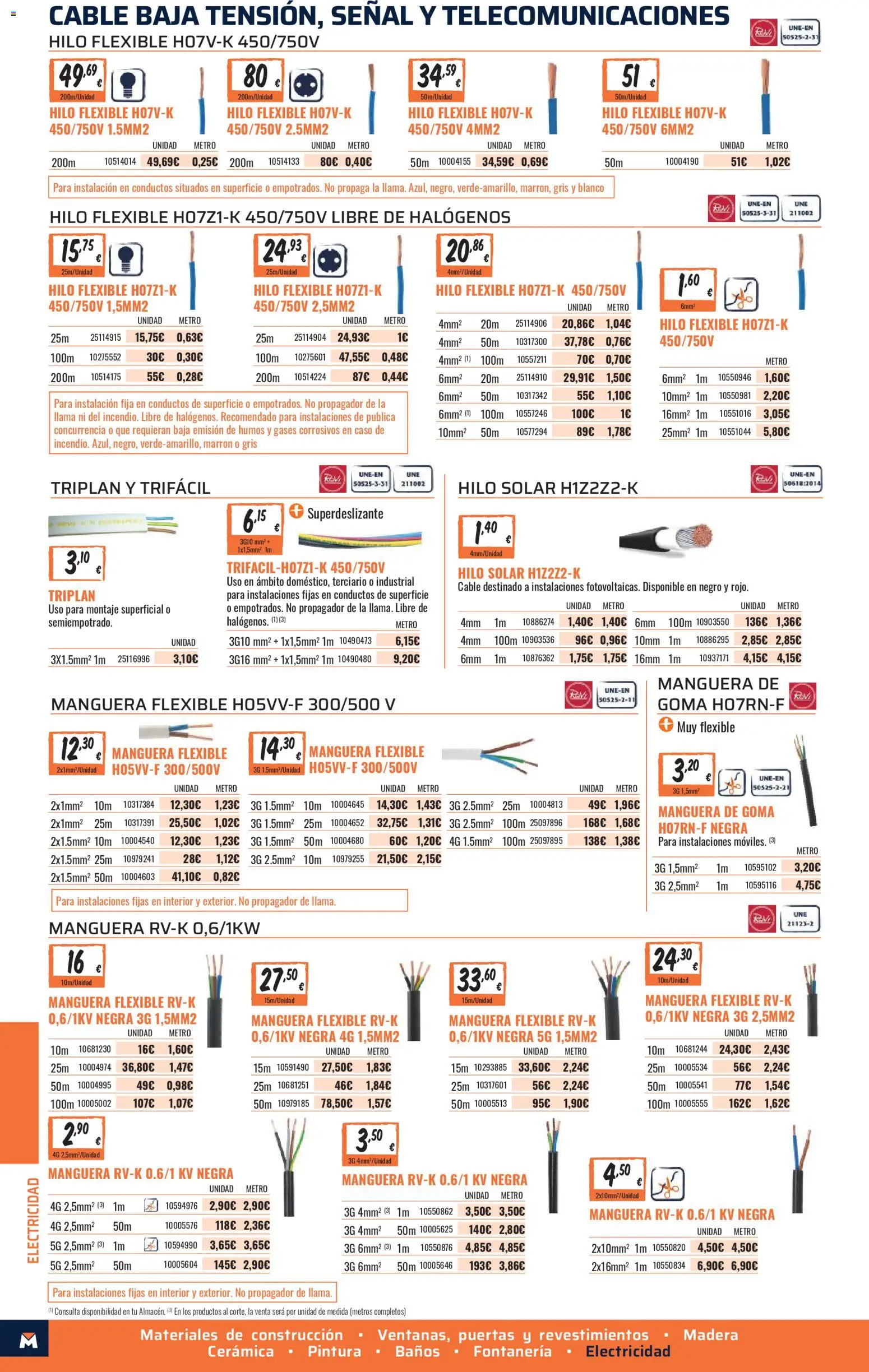 Obramat - Reformas Otono Imprenta Almacenes 16 Palma 2026 │ válido desde el 09/10/2026 | Página: 68 | Productos: Manguera, Cable, Puertas