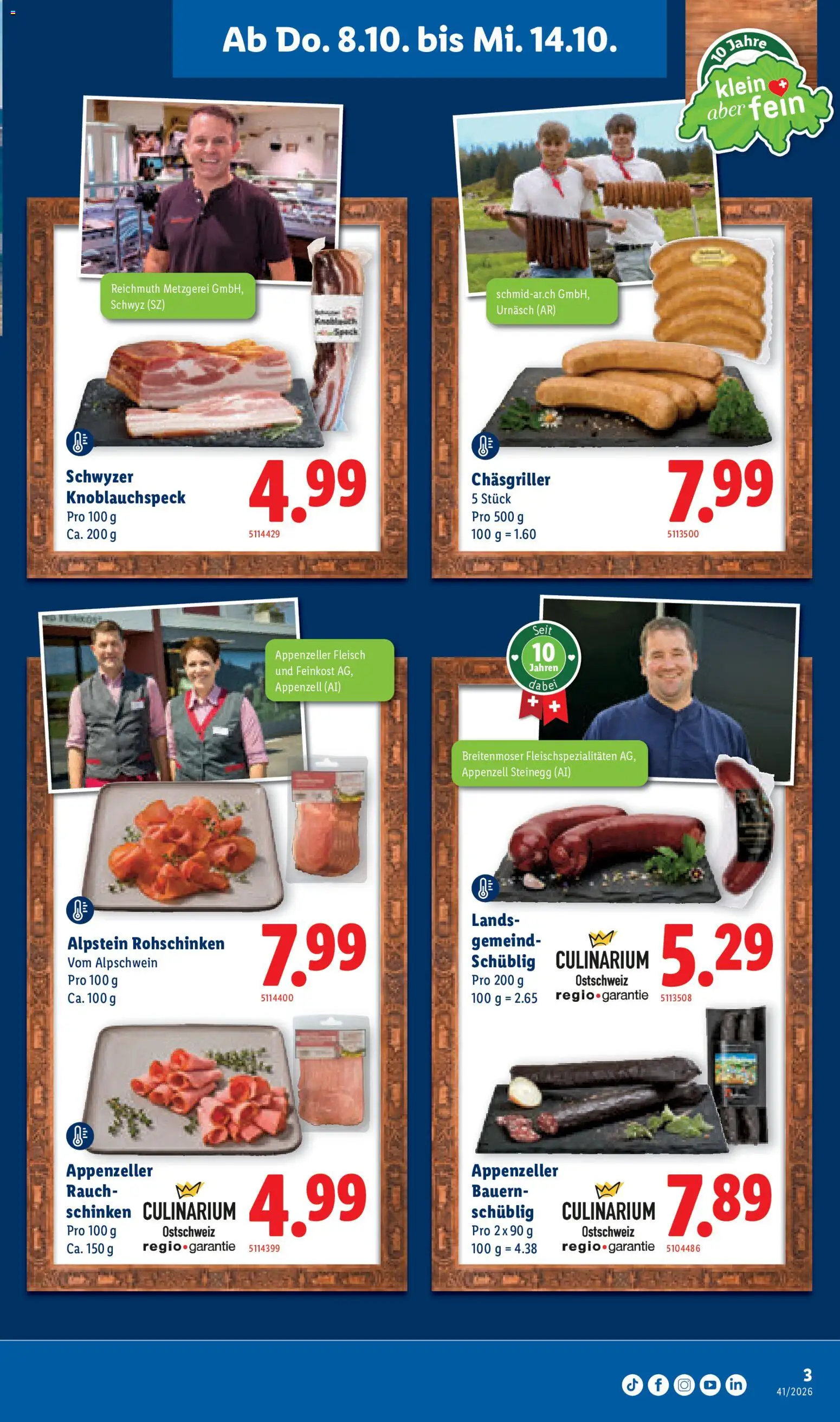 Lidl aktionen Feinste Schweizer Spezialitäten – gültig ab 08.10.2026 | Seite: 3