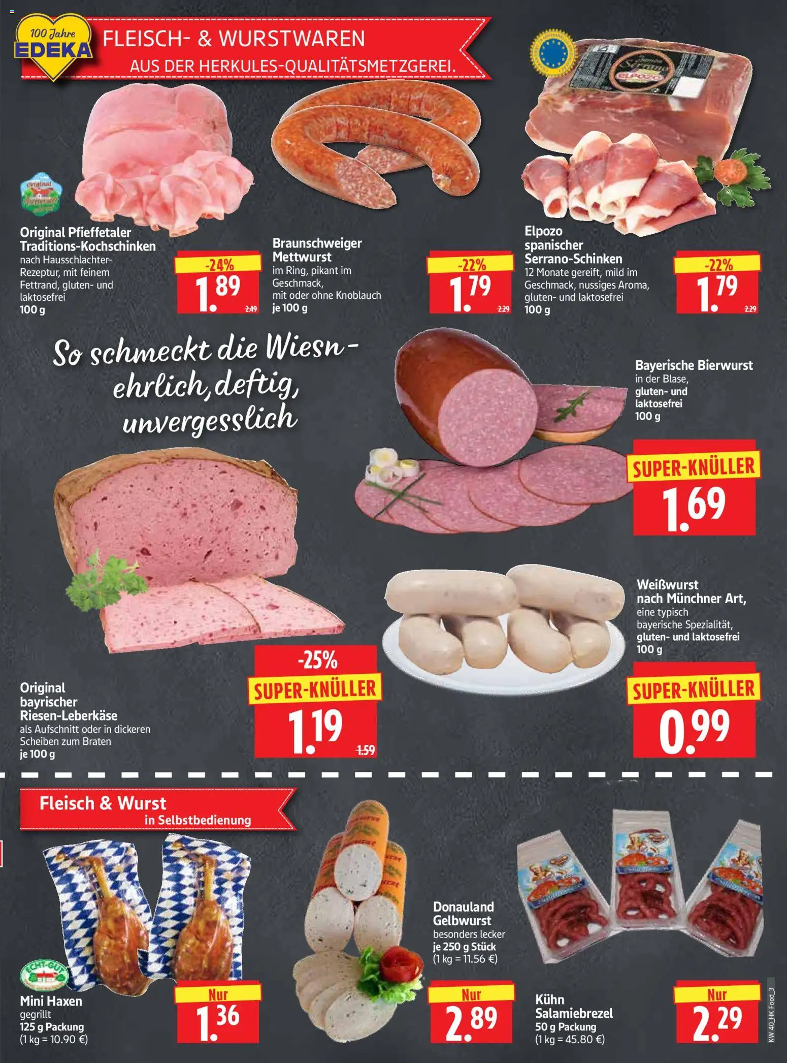 HERKULES Prospekt – gültig ab 28.09.2026 | Seite: 3 | Produkte: Weißwurst, Wurst, Knoblauch, Fleisch