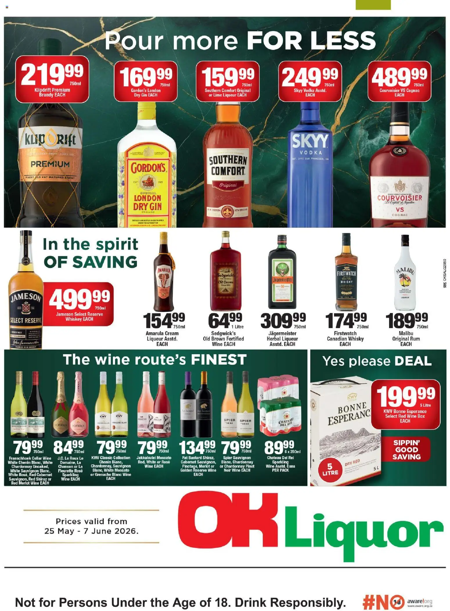 New OK Foods catalogue – valid from 25.05.2026 | Page: 1 | Products: Box, Brandy, Wine, Cream