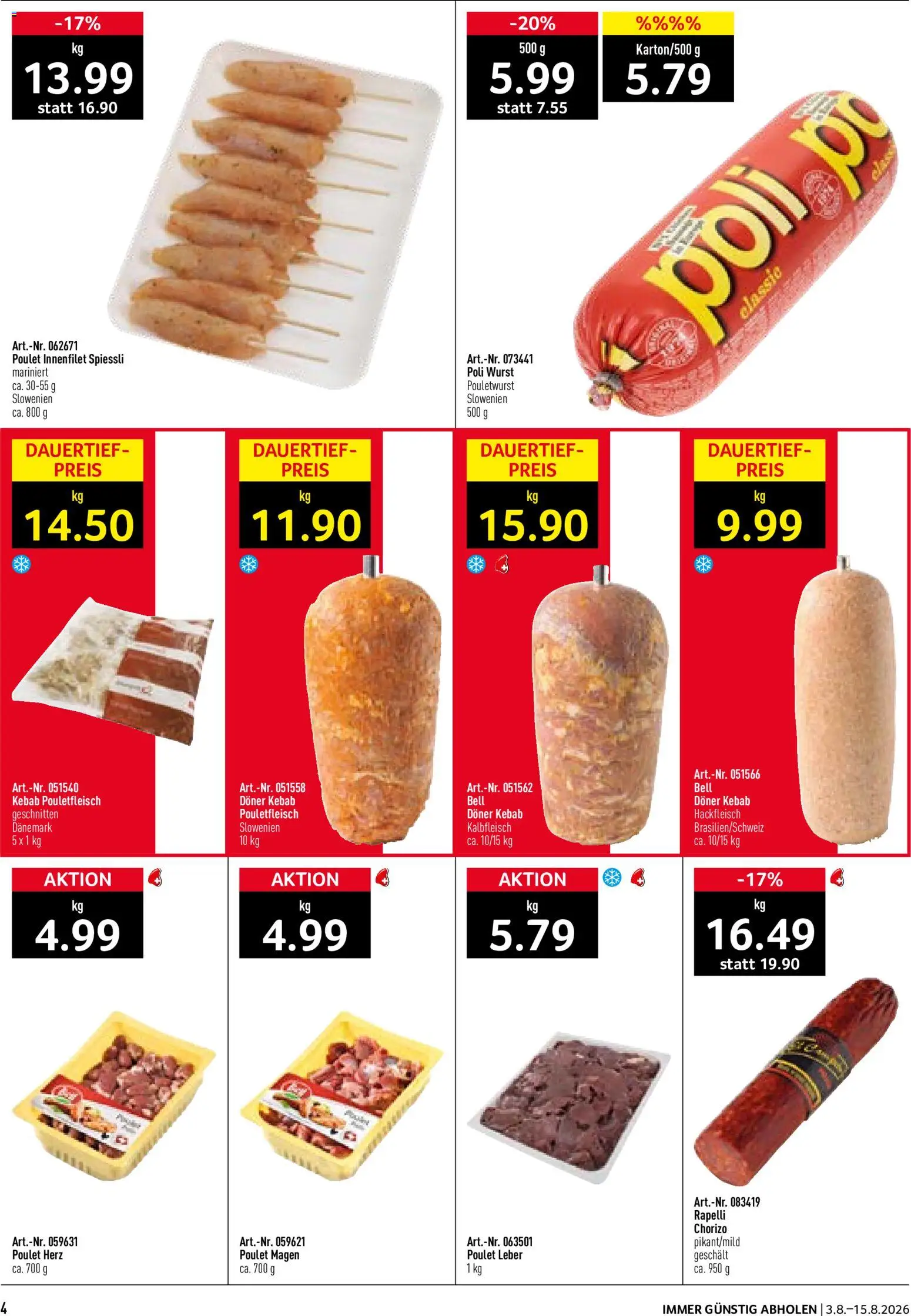 Prodega aktionen Sonne des Südens – gültig ab 03.08.2026 | Seite: 4 | Produkte: Wurst