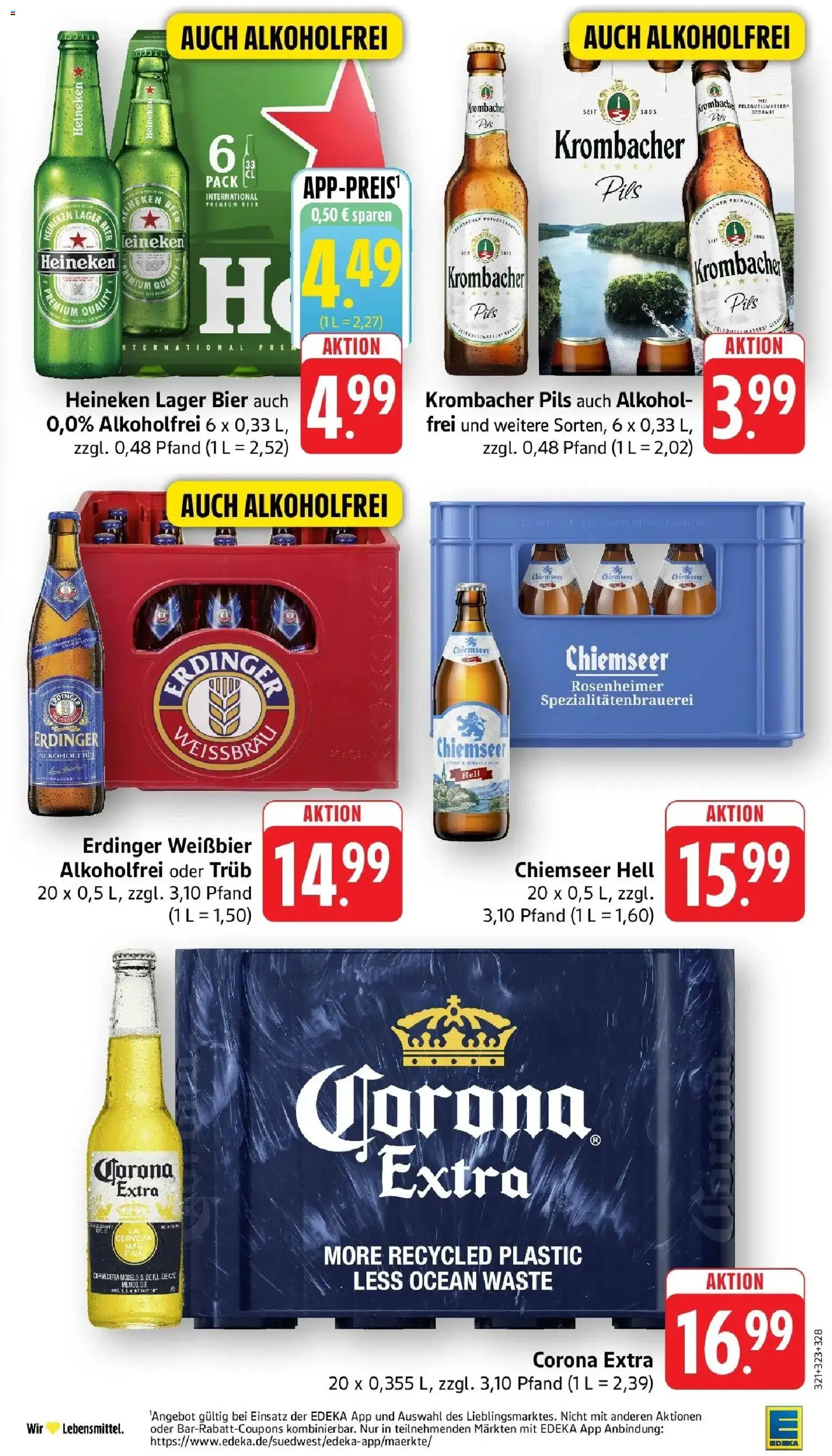 Edeka Prospekt Trier – gültig ab 08.06.2026 | Seite: 37 | Produkte: Weißbier, Pils, Heineken, Krombacher