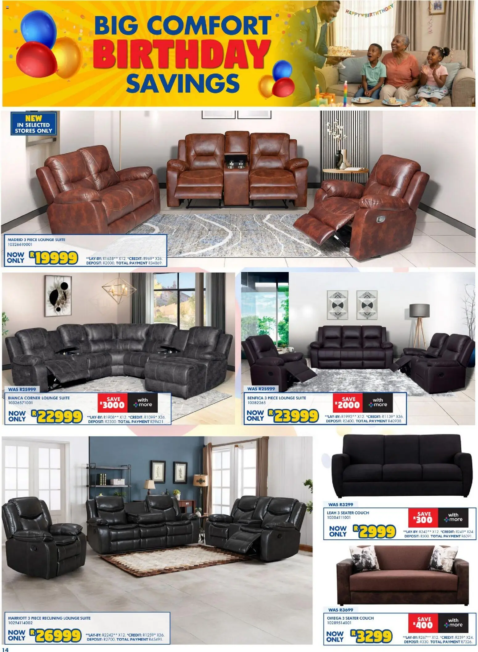 New Russells catalogue – valid from 16/07/2026 | Page: 14 | Products: Seater, Couch, Lounge suite