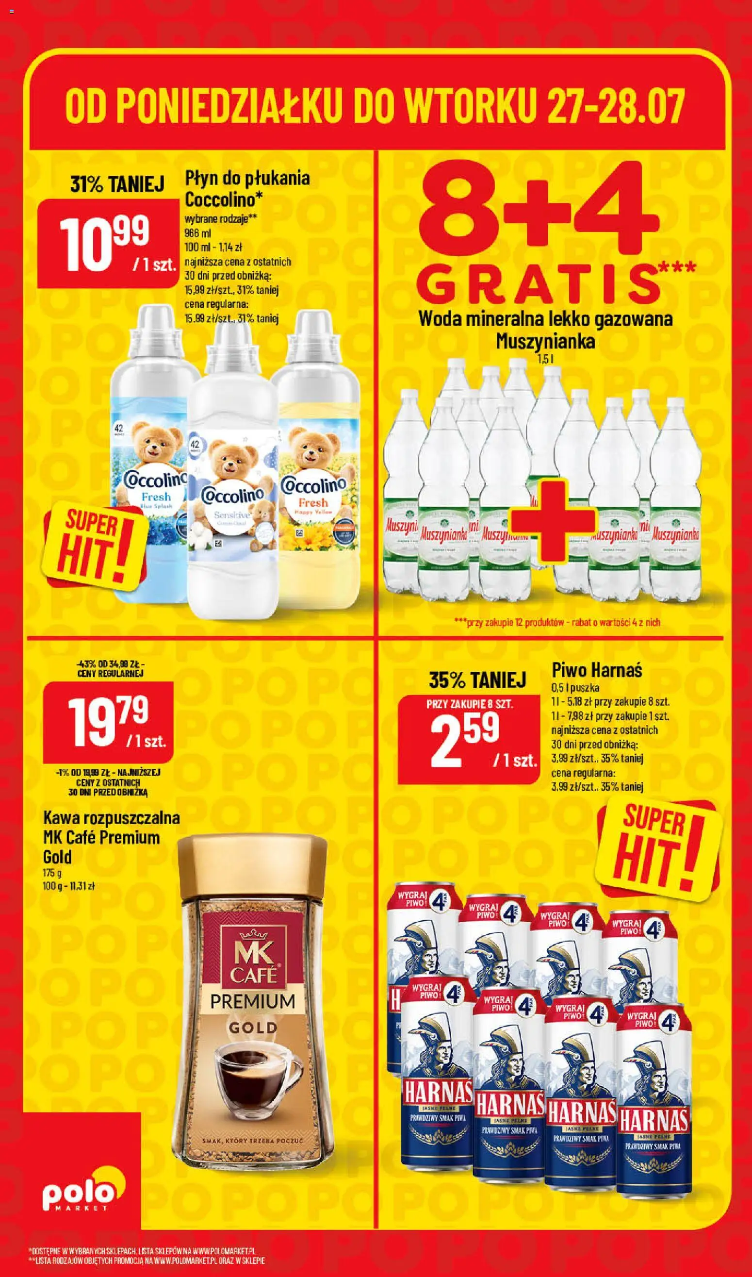 POLOmarket gazetka - Super Hity od 27.07.2026 | Strona: 6 | Produkty: Kawa rozpuszczalna, Coccolino, Harnaś, Kawa