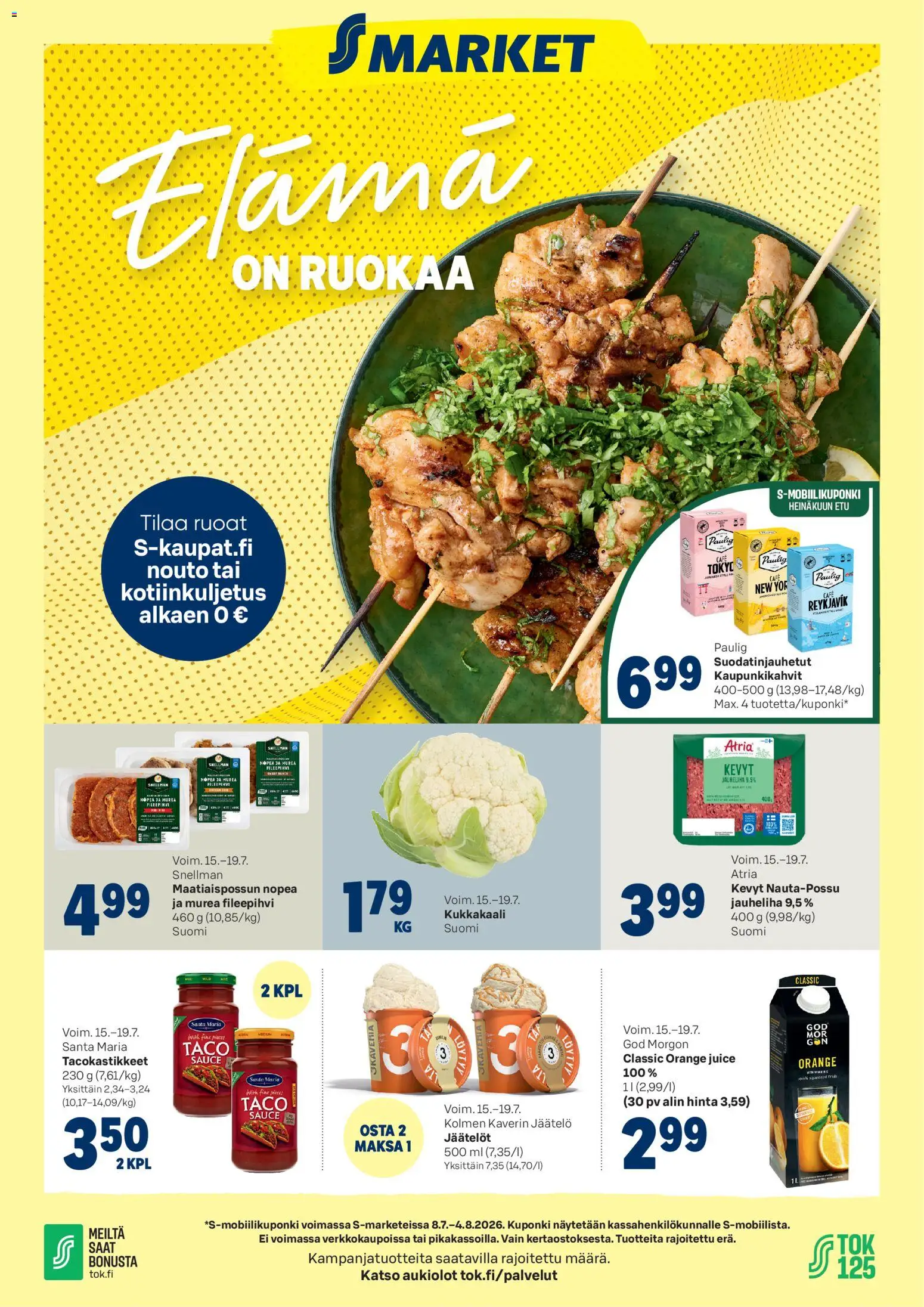 S-market tarjoukset – voimassa 15/07/2026 alkaen | Sivu: 1