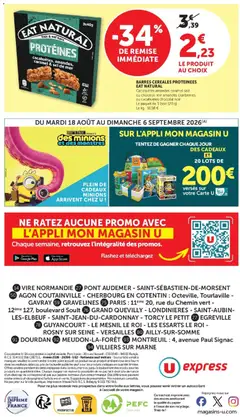 U Express - Prévisualisation de U Express catalogue valide à partir de 25/08/2026 | Page: 16 | Produits: Chocolat noir, Sel, Cacahuètes, Céréales