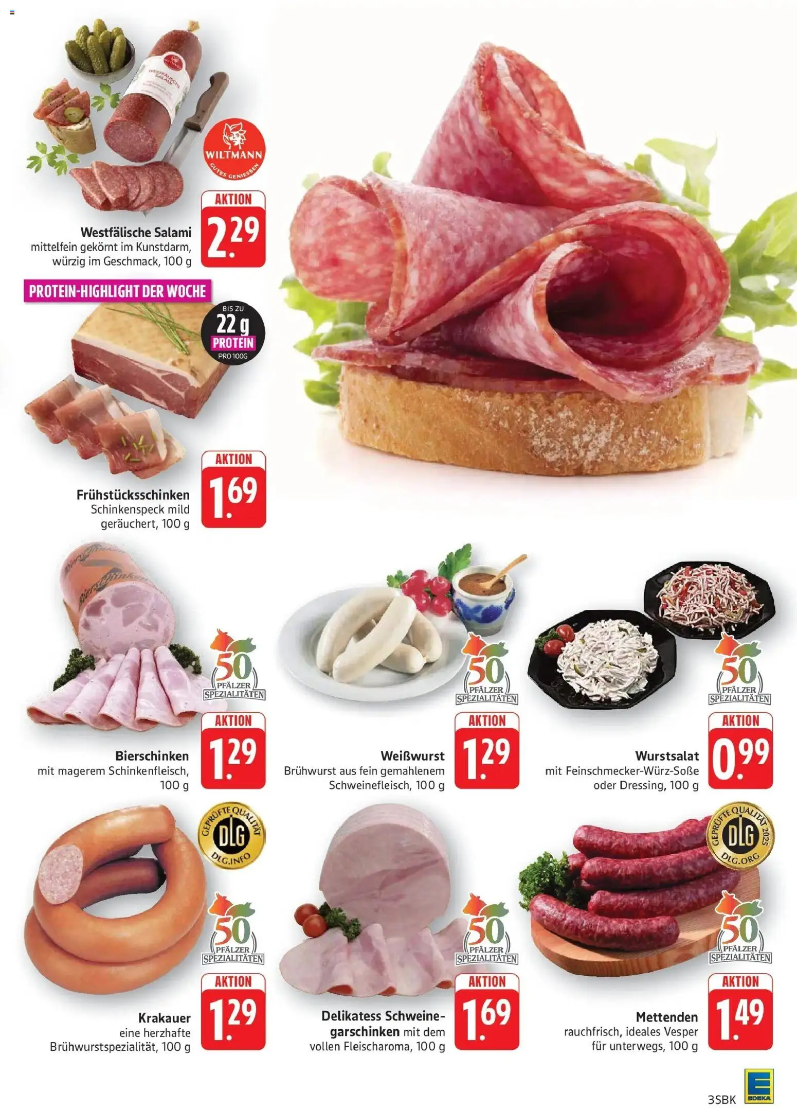 Edeka Prospekt Walldorf (ab 14.09.2026) » Angebote Online | Seite: 3 | Produkte: Spezialitäten, Weißwurst, Salami