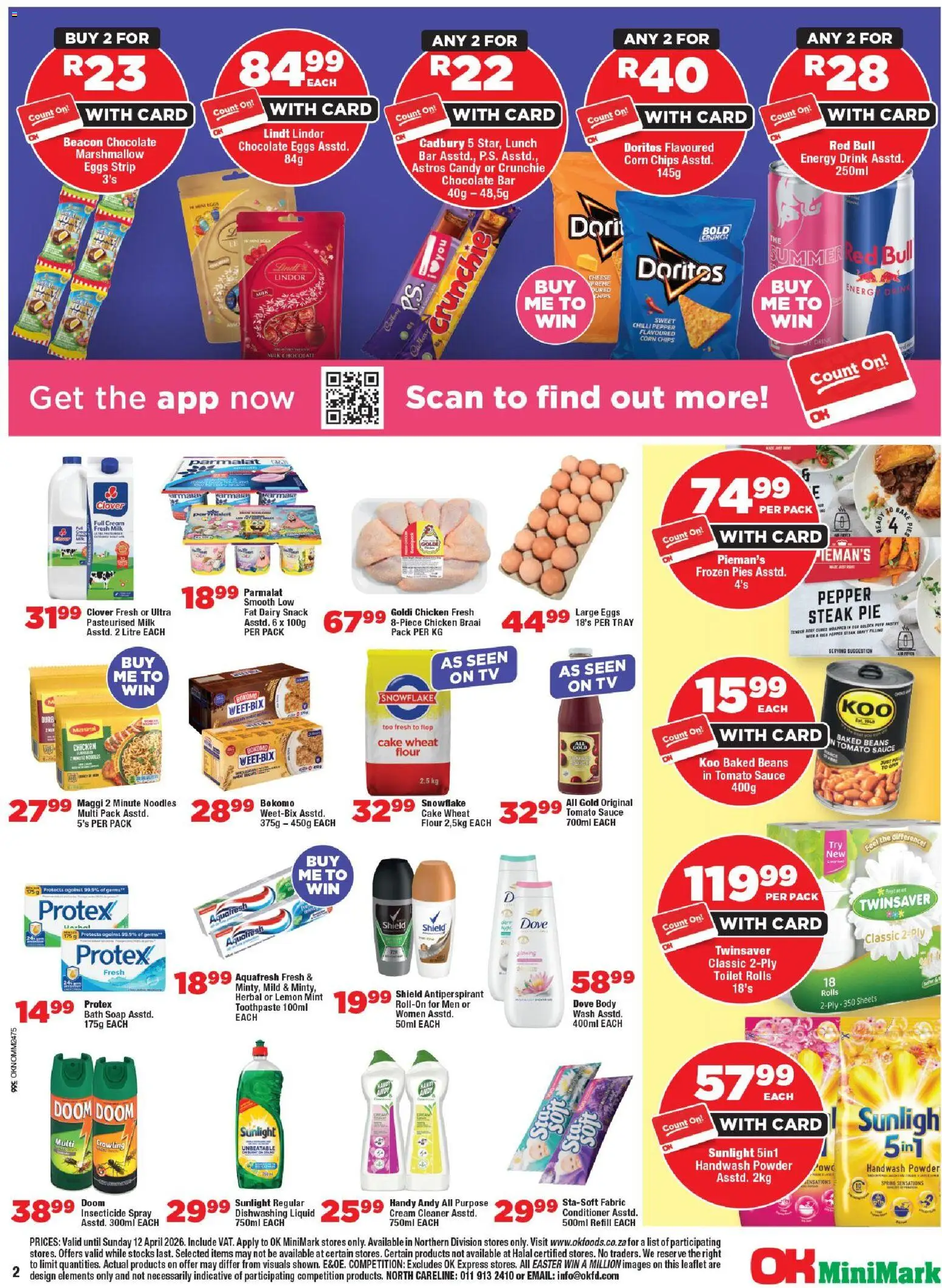 New OK Foods catalogue – valid from 25/03/2026 | Page: 2 | Products: Toilet, Cheese, Conditioner, Gravy