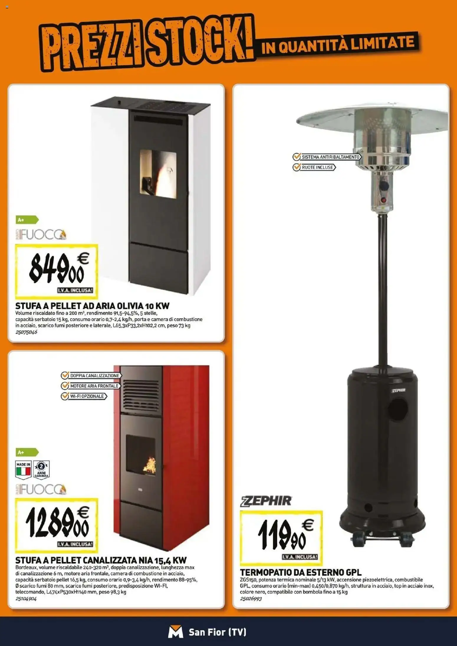 Nuovo TECNOMAT catalogo San Fior dal 29/10/2026 > offerte anteprima 🛍️ | Pagina: 9 | Prodotti: Porta, Stufa a pellet, Top, TV