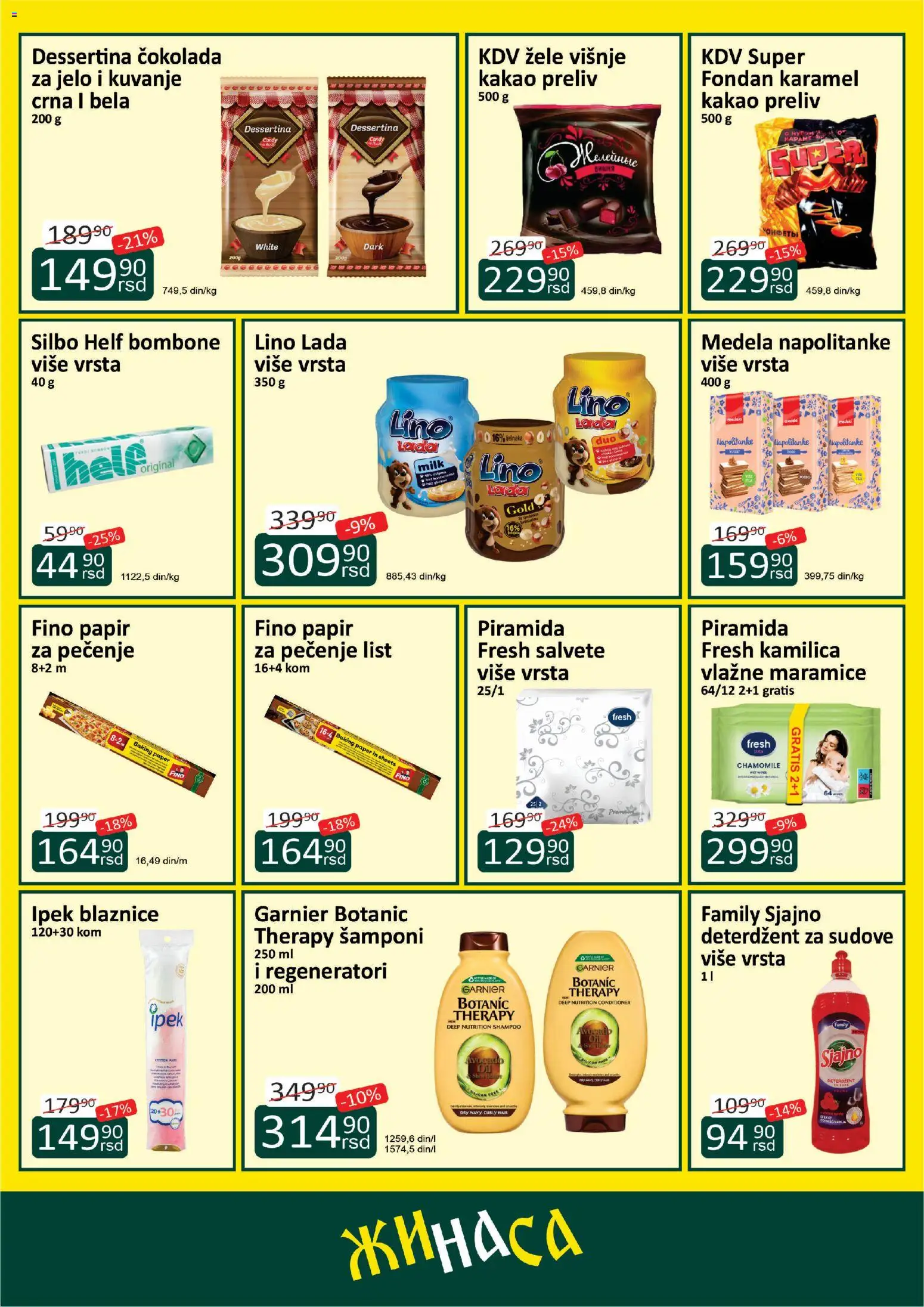 ŽINASA katalog - važi od 01.10.2026 | Strana: 7 | Proizvode: Maramice, Bombone, Kakao, Candy