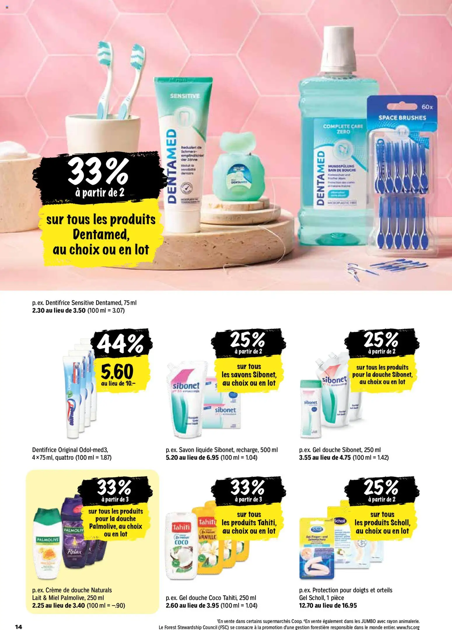 Coop aktionen FR – gültig ab 01.10.2026 | Seite: 14 | Produkte: Vanille, Shower Gel, Creme
