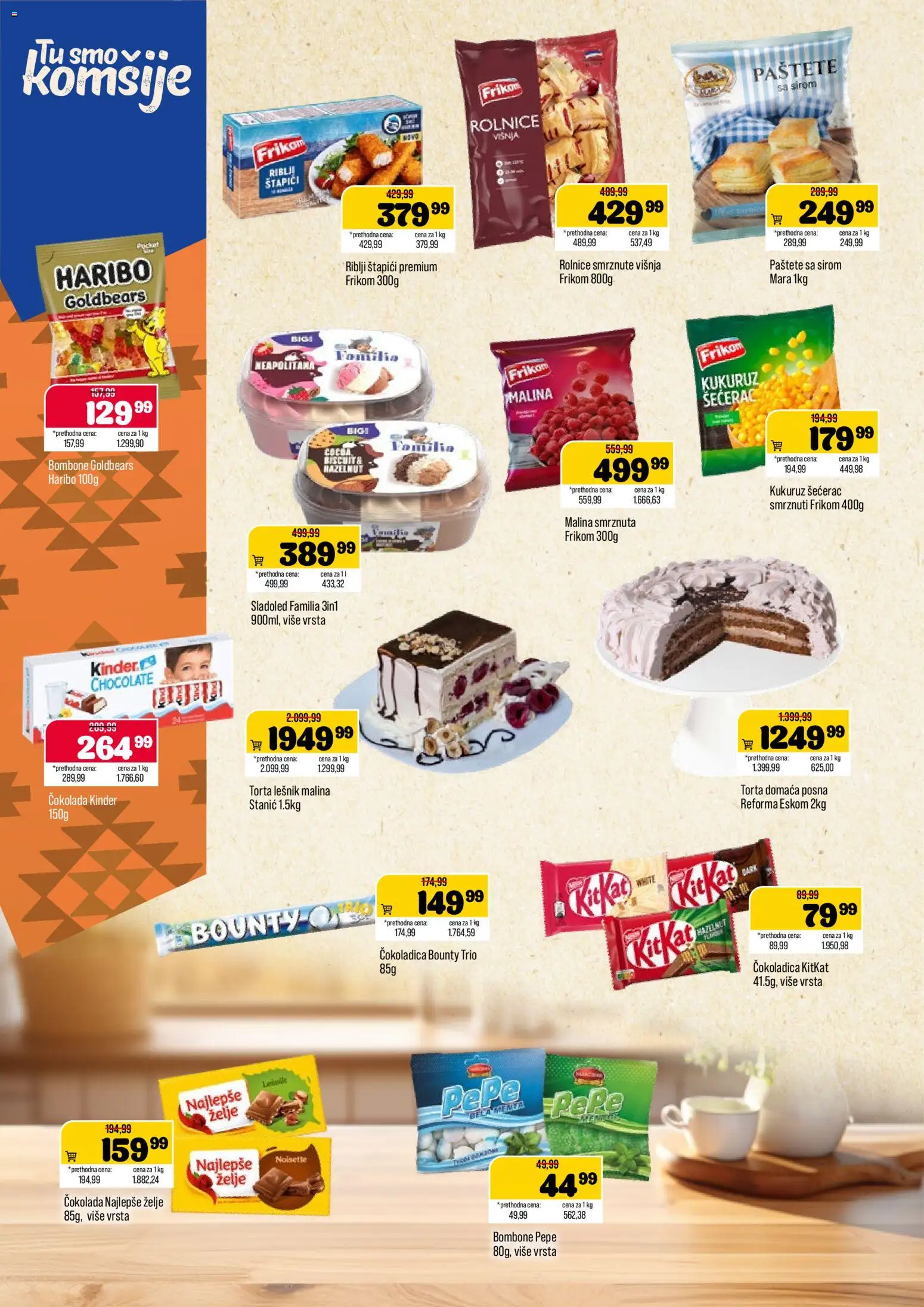 Podunavlje katalog - važi od 07.10.2026 | Strana: 8 | Proizvode: Sladoled, Riblji štapići, Čokoladica, Torta