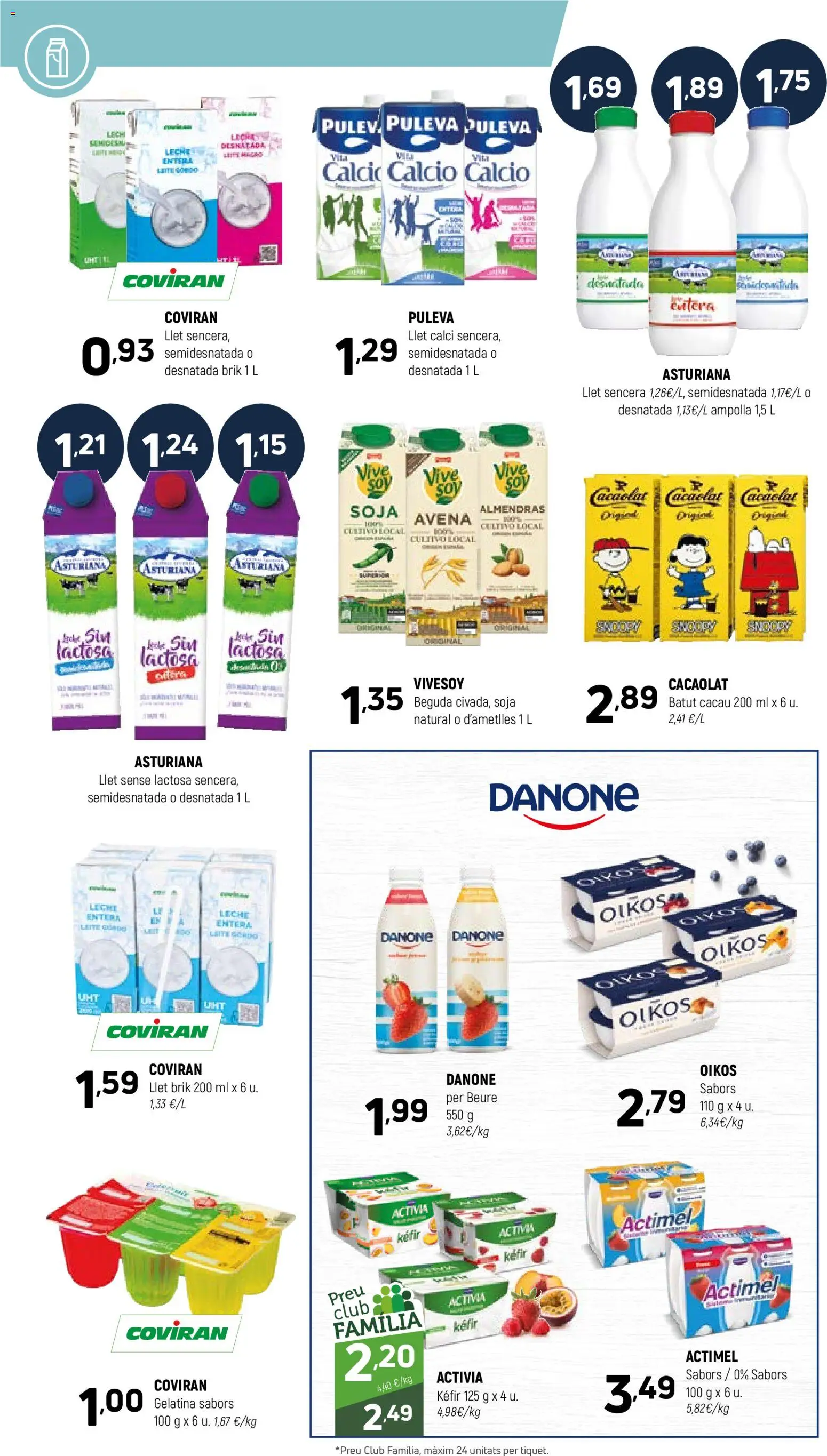 Coviran Ofertas │ válido desde el 02.06.2026 | Página: 10 | Productos: Leche desnatada, Leche entera, Gelatina, Leche