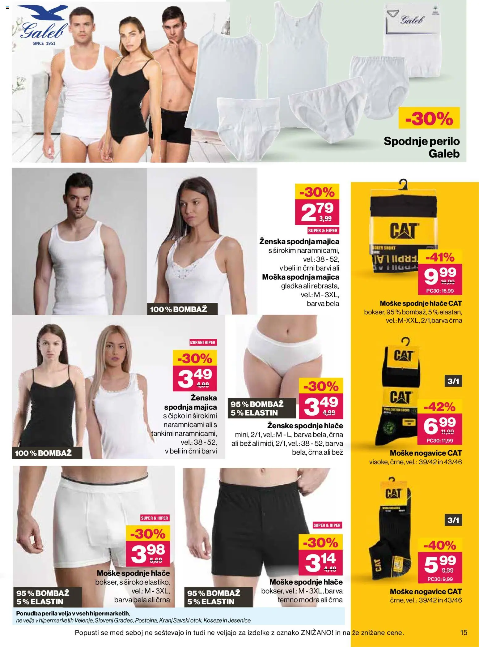 Novi Mercator katalog ponudbe – veljaven od 16.09.2026 | Stran: 15 | Izdelki: Med, Barva, Spodnje hlace, Nogavice