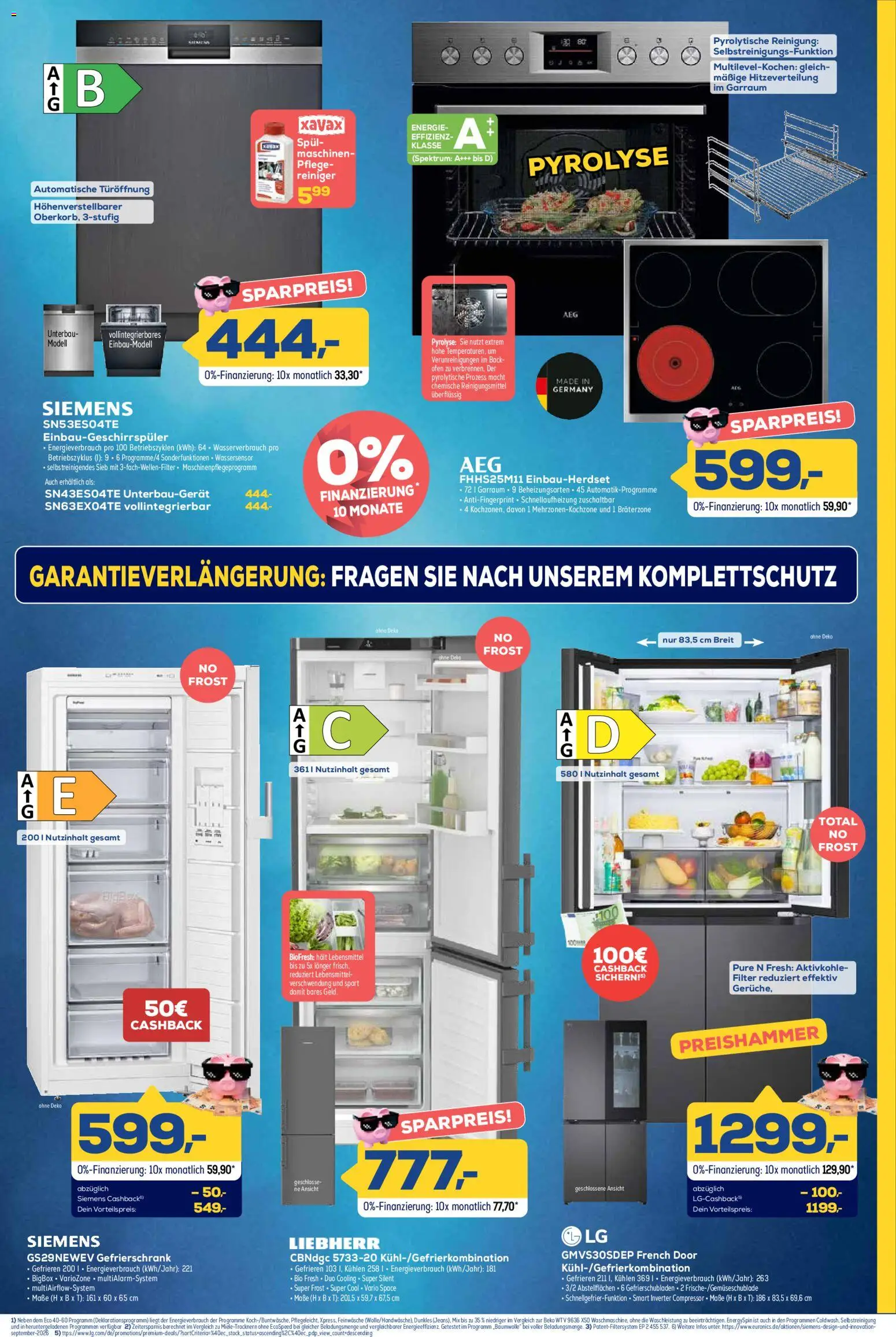 Euronics Prospekt – gültig ab 16.09.2026 | Seite: 3 | Produkte: Liebherr, Siemens, Gefrierschrank, Ofen