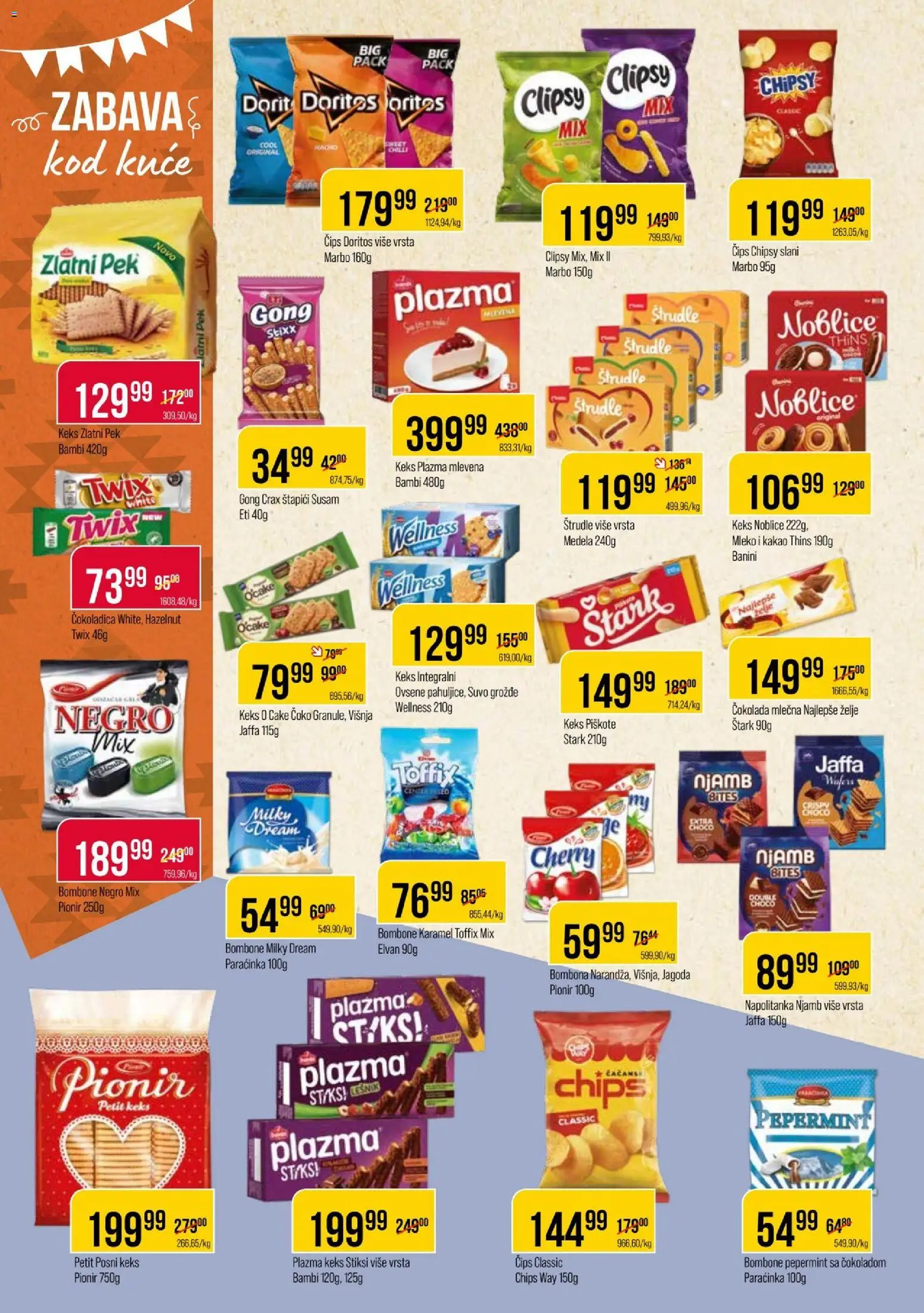 Metalac Proleter katalog - važi od 12.08.2026 | Strana: 8 | Proizvode: Suvo grožđe, Susam, Doritos, Čokolada