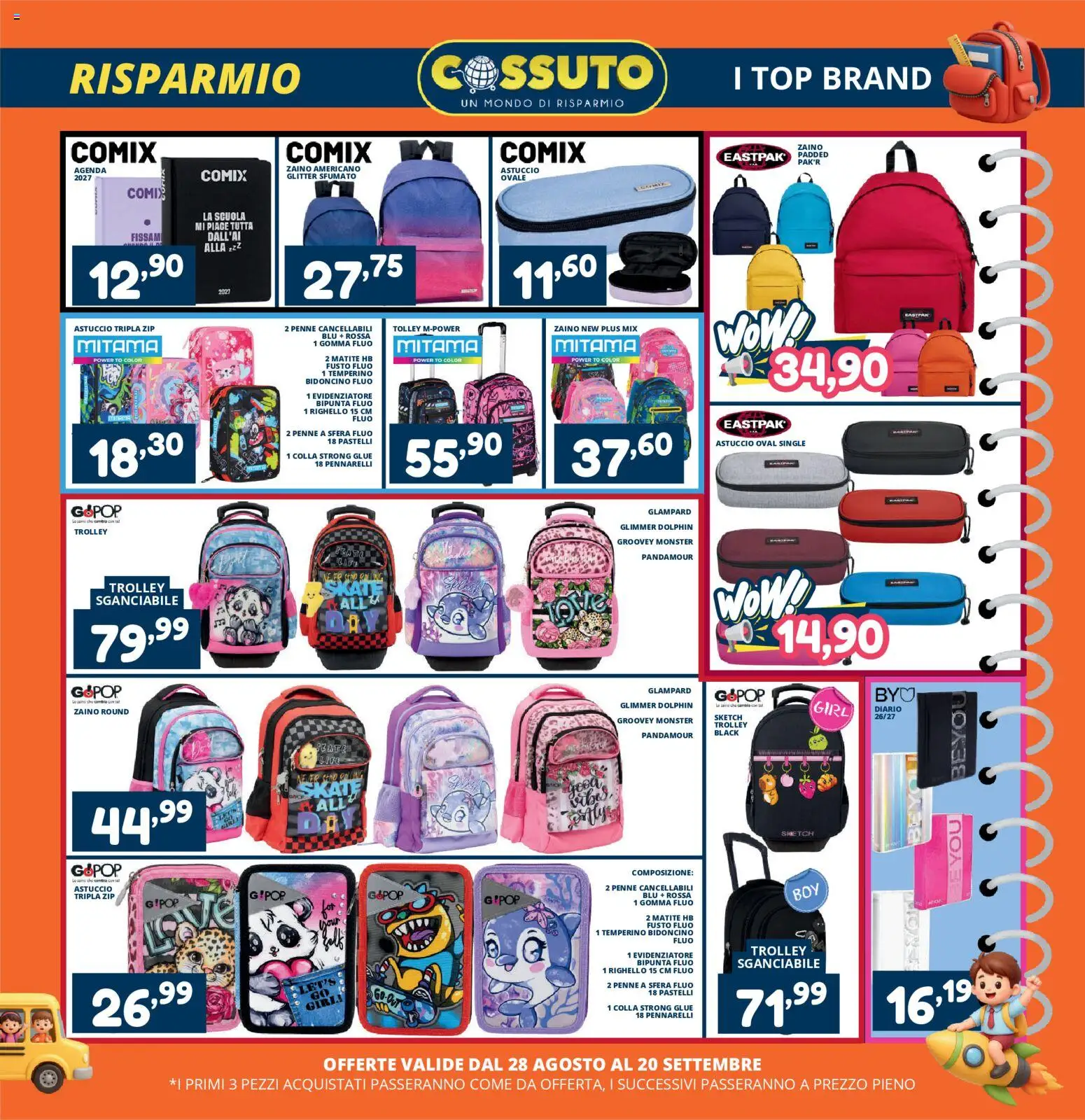 Volantino Cossuto del 28/08/2026 | Pagina: 13 | Prodotti: Zaino, Top, Colla, Pennarelli