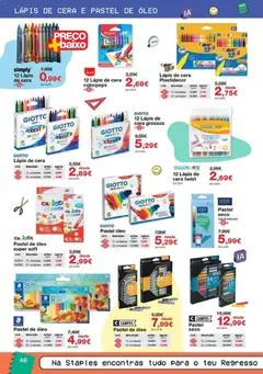 Pré-visualização Staples Regresso às Aulas 2026 válido de 17/08/2026 | Página: 48 | Produtos: Cera, Óleo