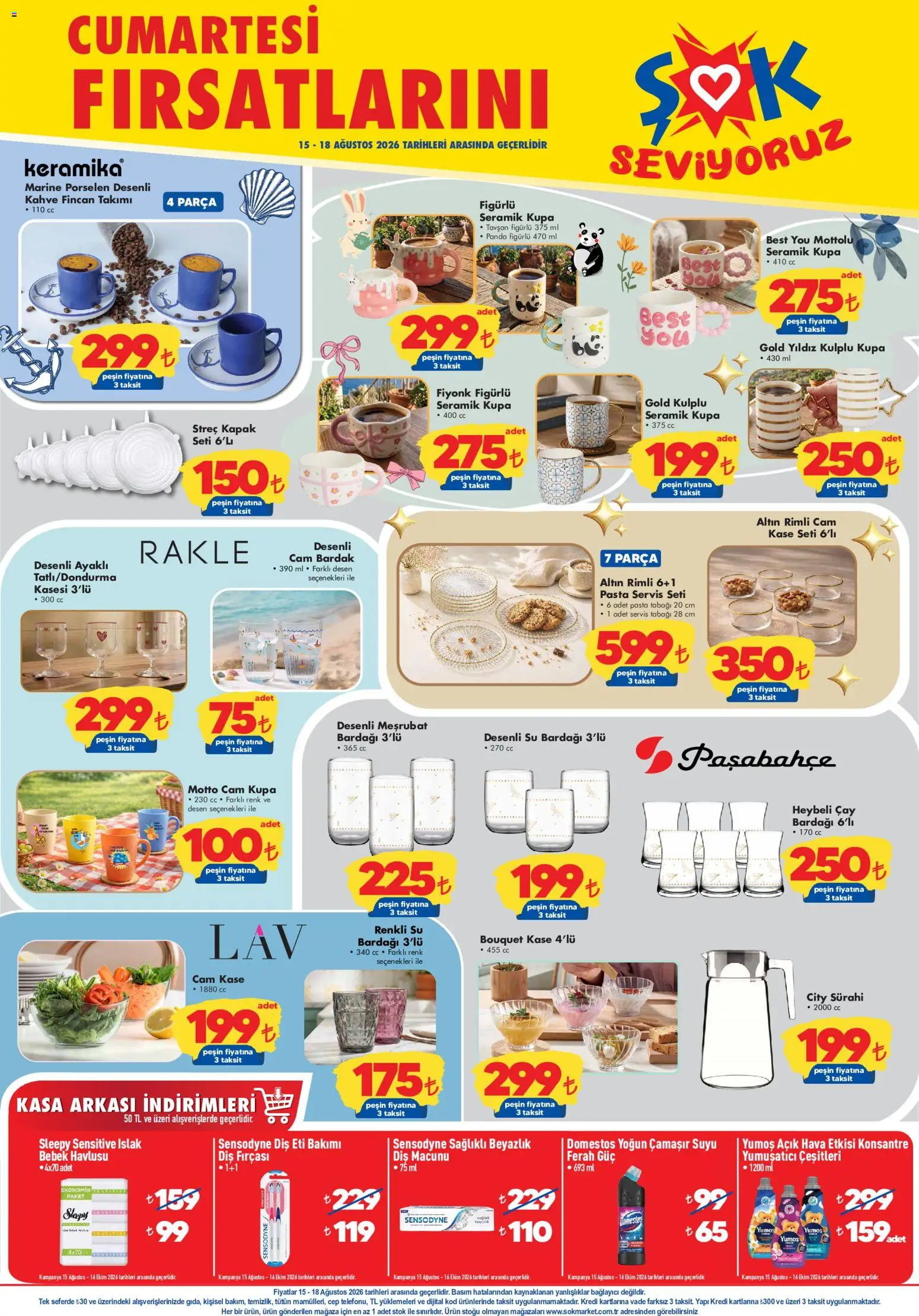 Şok Market - Hafta sonu fırsatları - 15 Ağustos 2026 tarihinden itibaren geçerlidir | Sayfa: 1 | Ürünler: Davlumbaz, Bağlayıcı, Fırın, Ocak