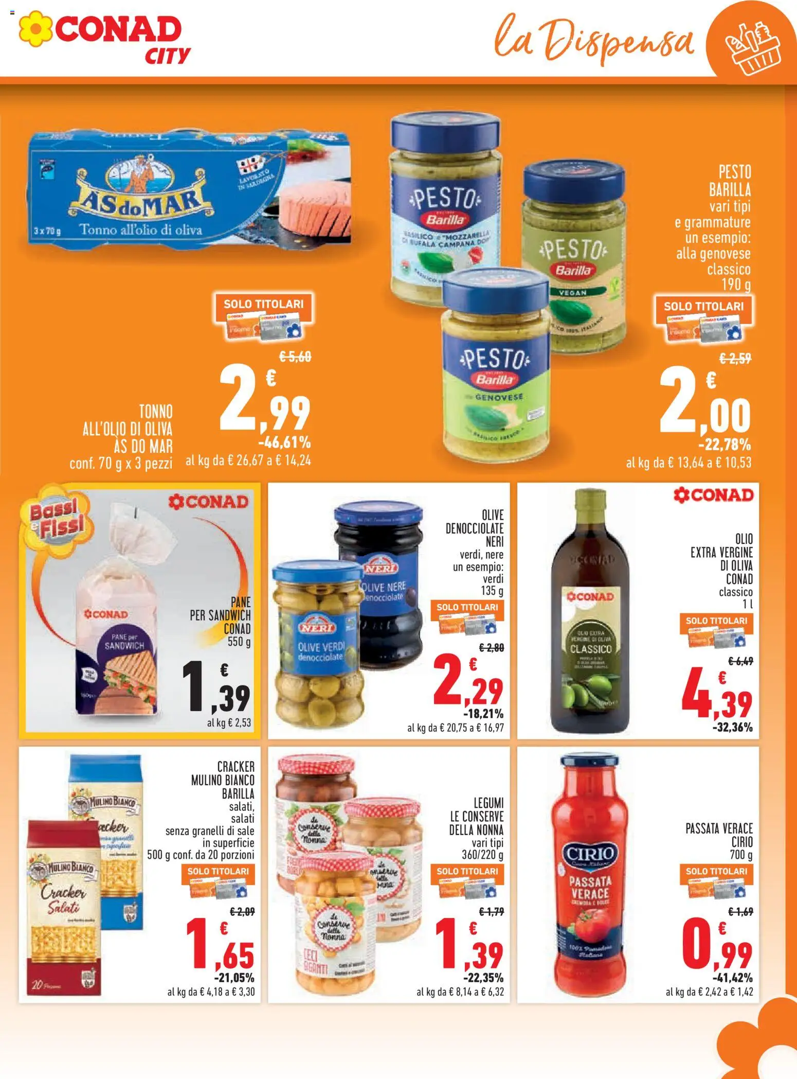 Volantino Conad del 24/09/2026 | Pagina: 9 | Prodotti: Vegan, Crackers, Tonno, Olio extra vergine