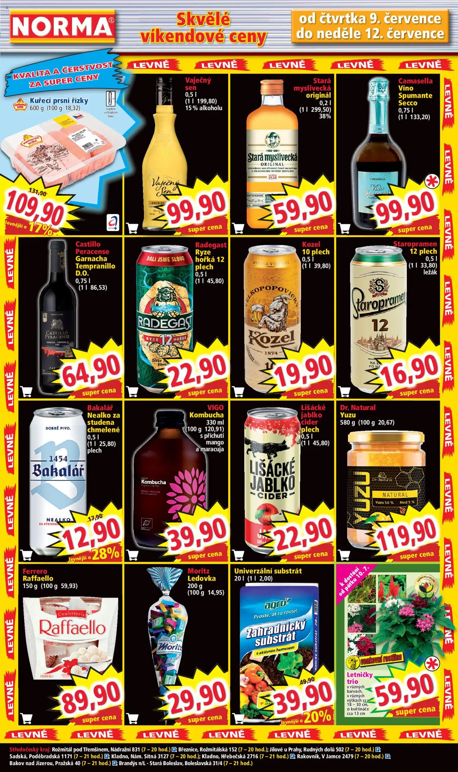 Norma leták od 06.07.2026 | Strana: 7 | Produkty: Kombucha, Bakalář, Kozel, Kuřecí prsní řízky