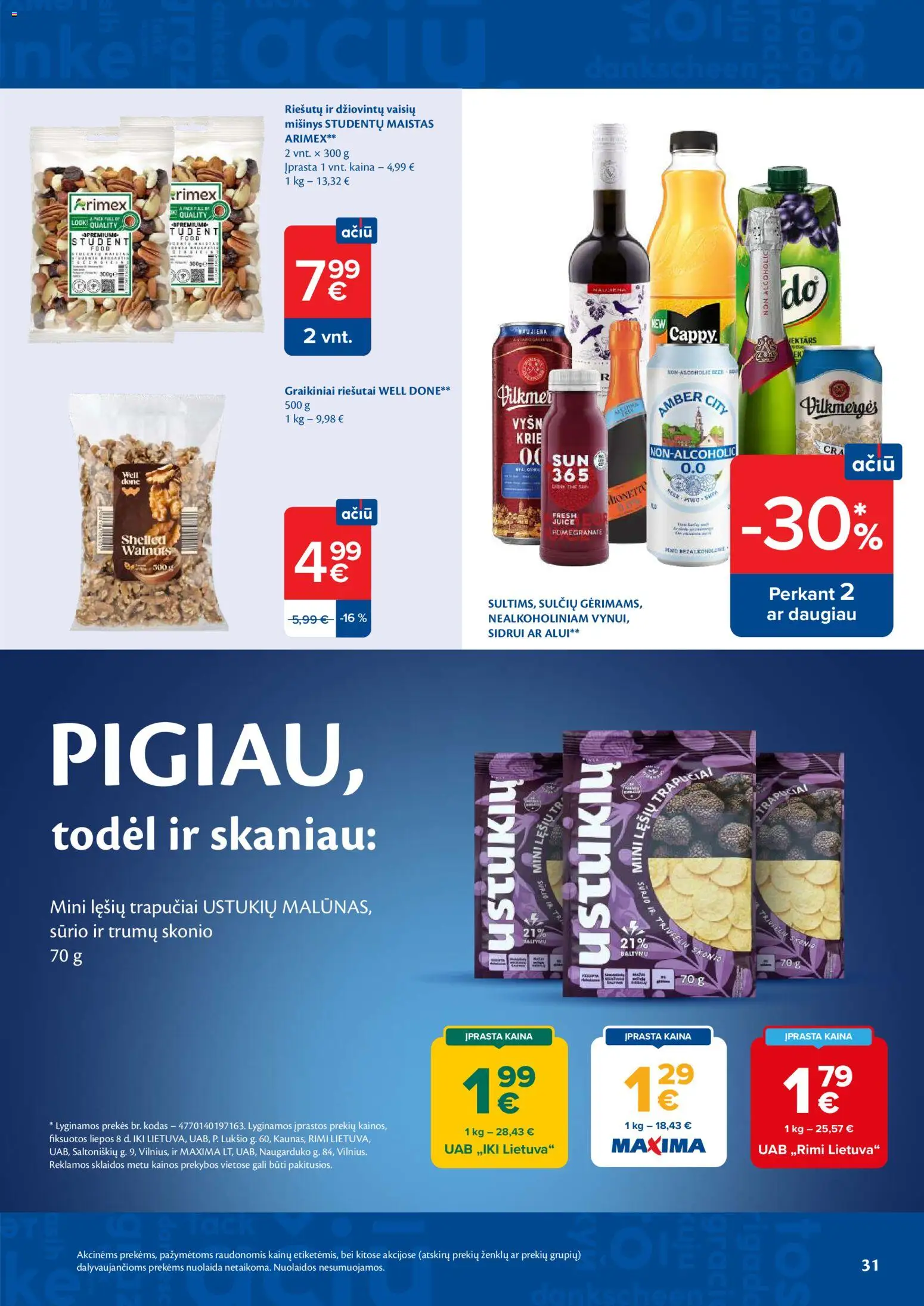 MAXIMA akcijos nuo 2026.07.21 | Puslapis: 31 | Prekių: Riešutai