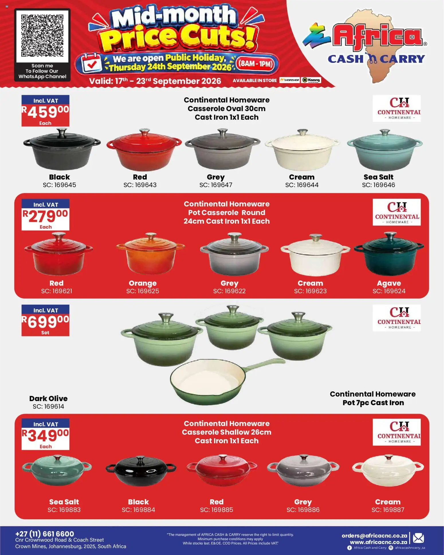 New Africa Cash & Carry catalogue – valid from 17/09/2026 | Page: 49 | Products: Iron, Agave, Cream, Salt