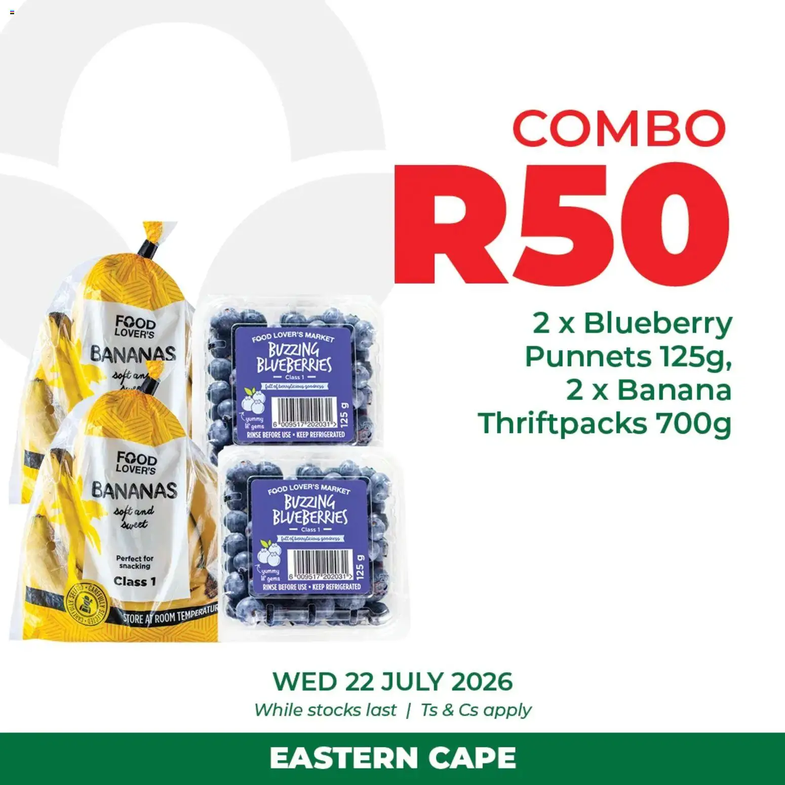 New Food Lover's Market catalogue – valid from 22/07/2026 | Page: 2 | Products: Blueberries, Bananas