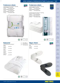 Metro angebote Gastro Non-Food Katalog ab 01.01.2026 gültig | Seite: 423 | Produkte: Bekleidung, Eis, Bademantel