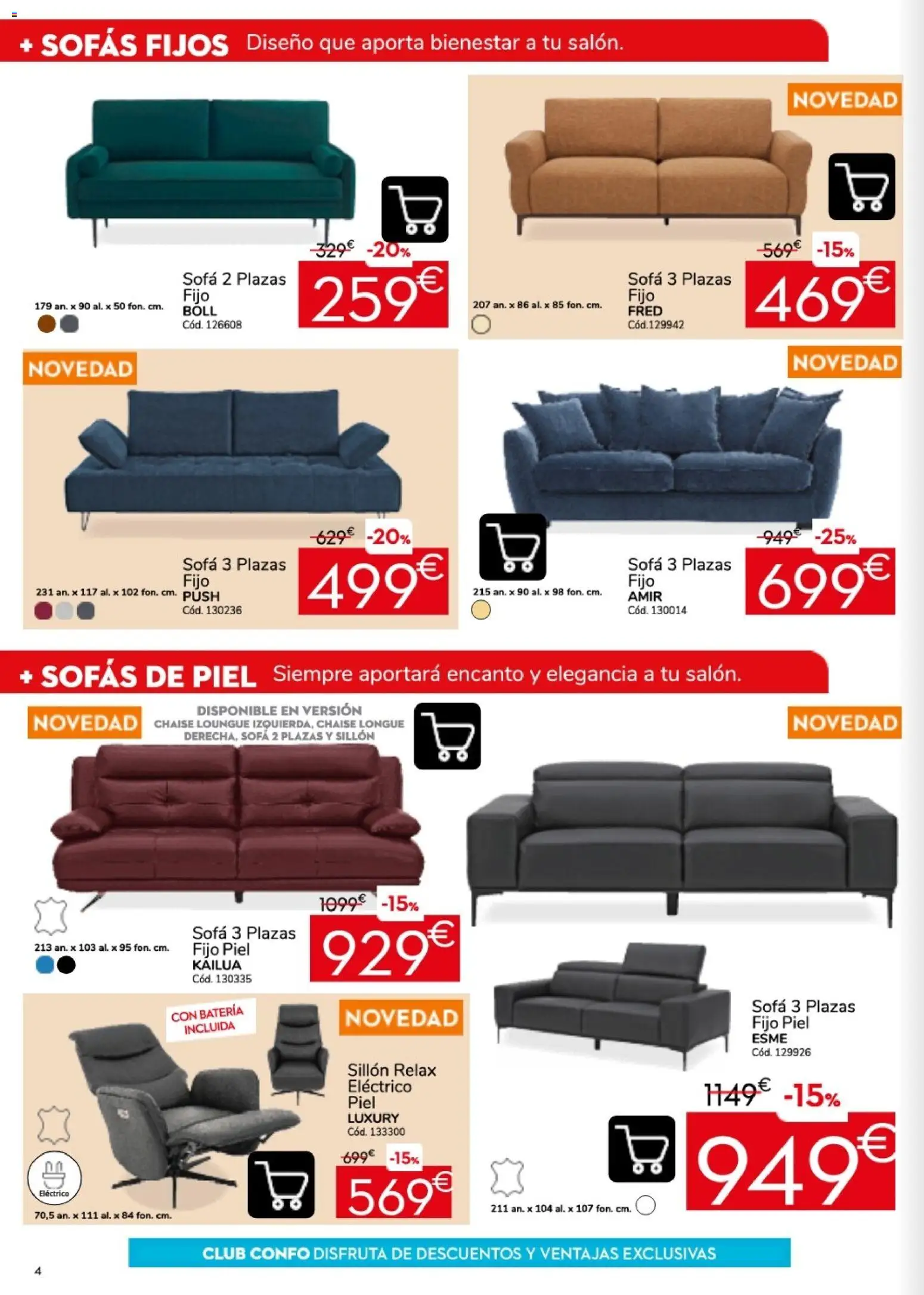 Conforama folleto │ válido desde el 24/09/2026 | Página: 4 | Productos: Sofás, Sofá, Sillón, Batería