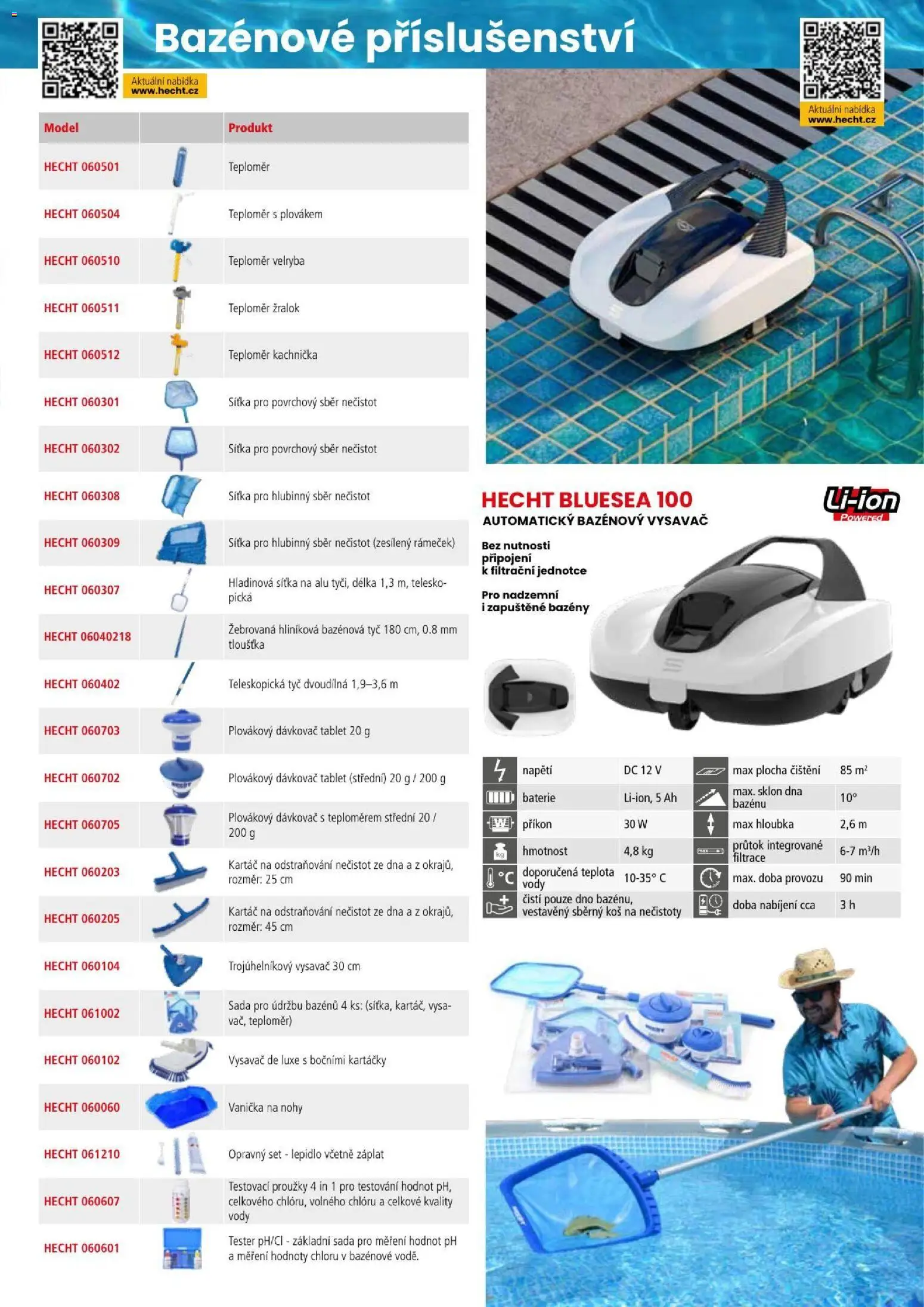 Hecht katalog - Léto - podzim 2026 od 21.08.2026 | Strana: 137 | Produkty: Bazény, Dávkovač, Koš, Kartáč
