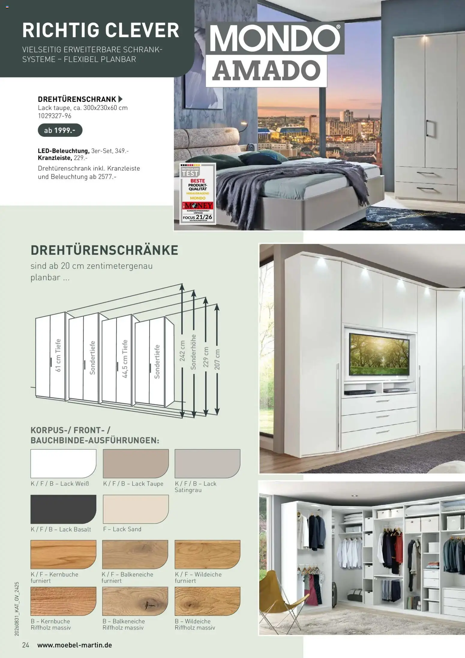 Möbel Martin Wohnen und Küchen (ab 31.08.2026) zum Blättern | Seite: 24 | Produkte: Drehtürenschrank, Schrank