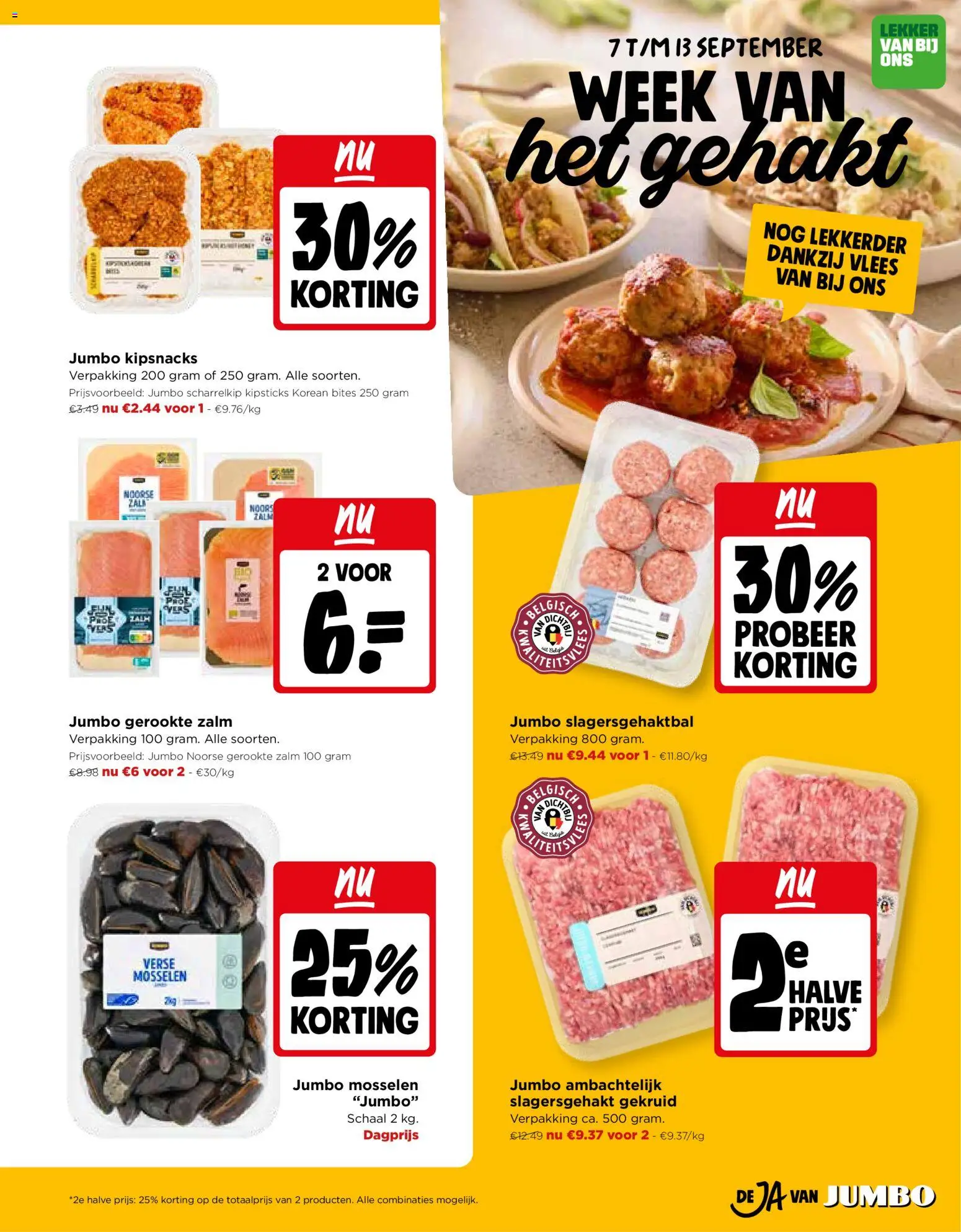 {H1} | Pagina: 3 | Producten: Gehakt, Zalm, Mosselen, Vlees